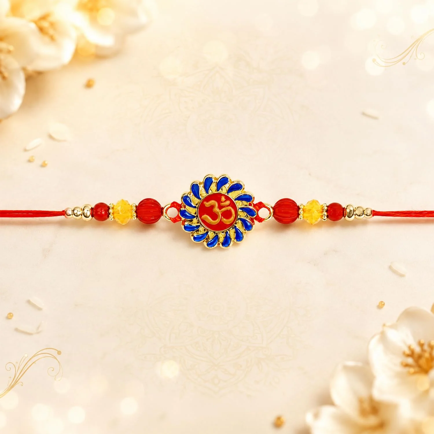 Om Stylish Rakhi with Chocolate for Brother – Raksha Bandhan Festive Gift Combo (Set - Image 4