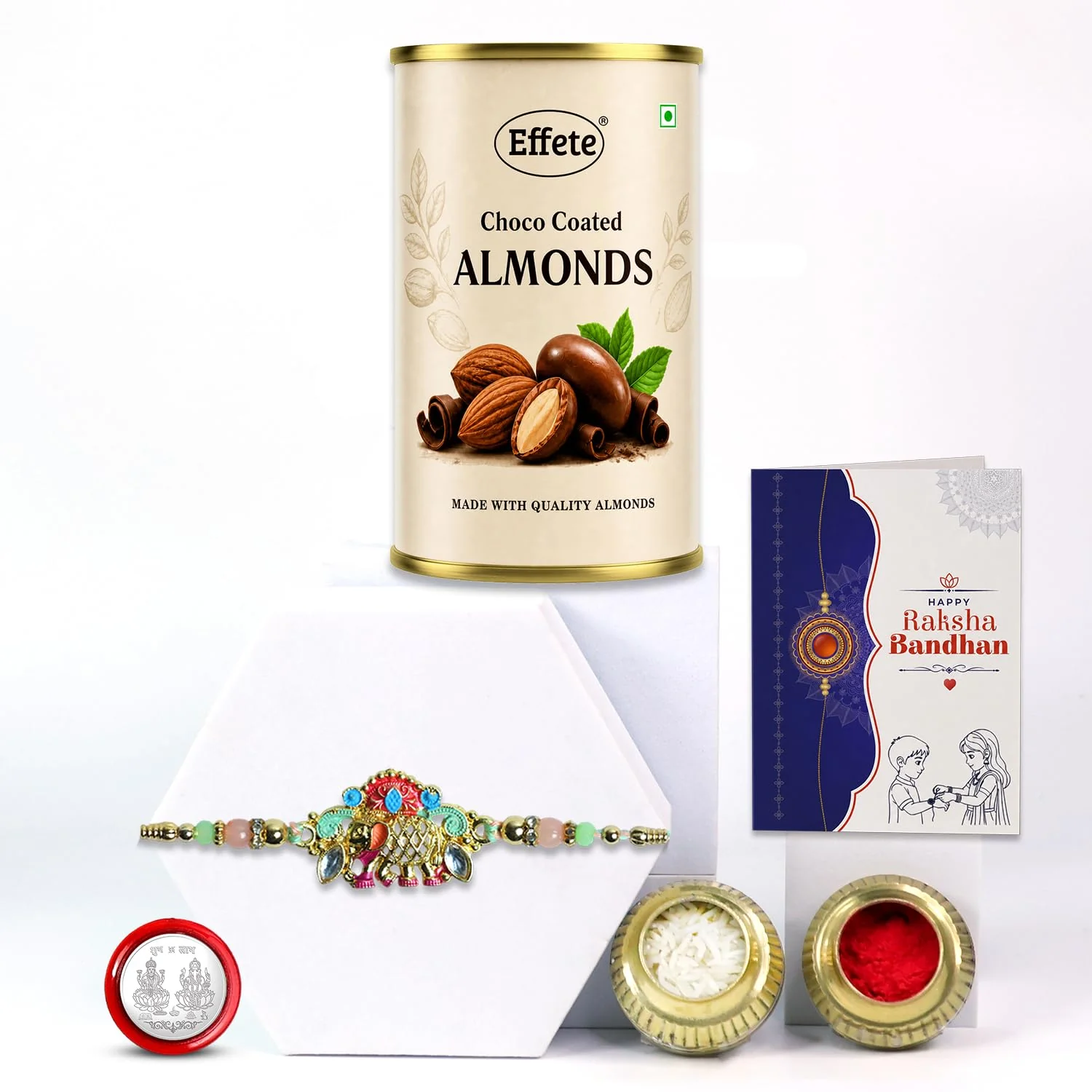 Peacock Stylish Rakhi with Chocolate for Brother – Raksha Bandhan Gift Combo (Pack of - Image 2
