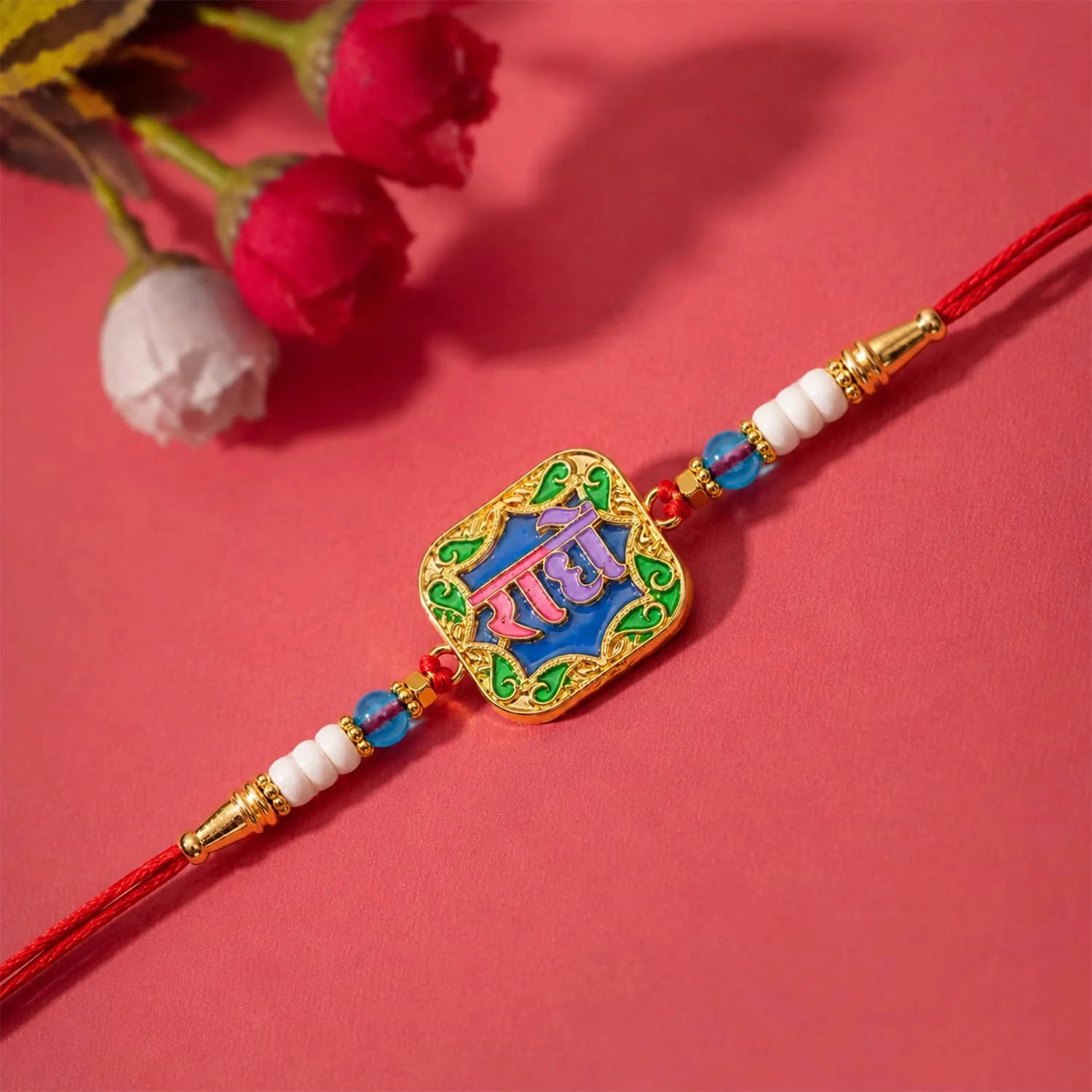 Radhe Design Rakhi with Chocolate for Brother – Raksha Bandhan Gift Combo (Pack of 5) - Image 3
