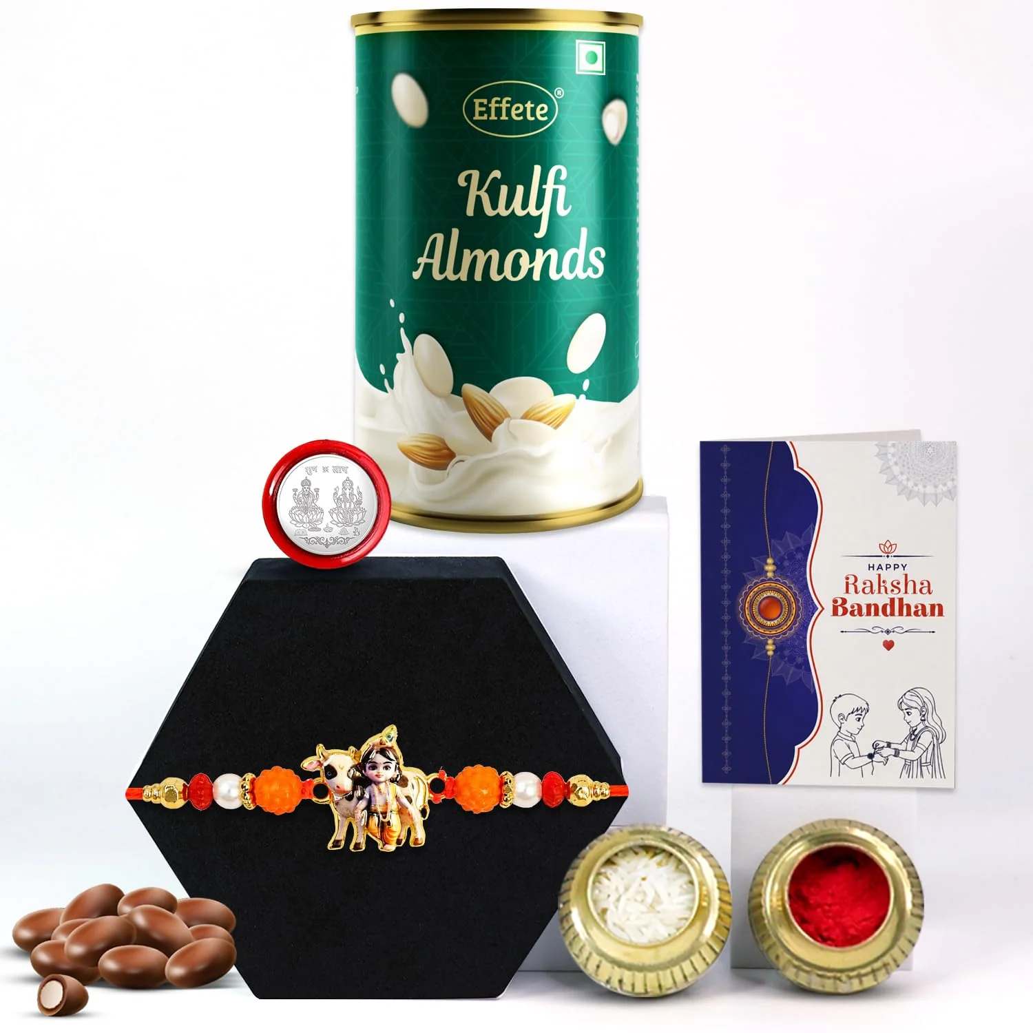 Rakhi Rakhi with Chocolate for Brother – Raksha Bandhan Festive Gift Combo (Pack of - Image 4