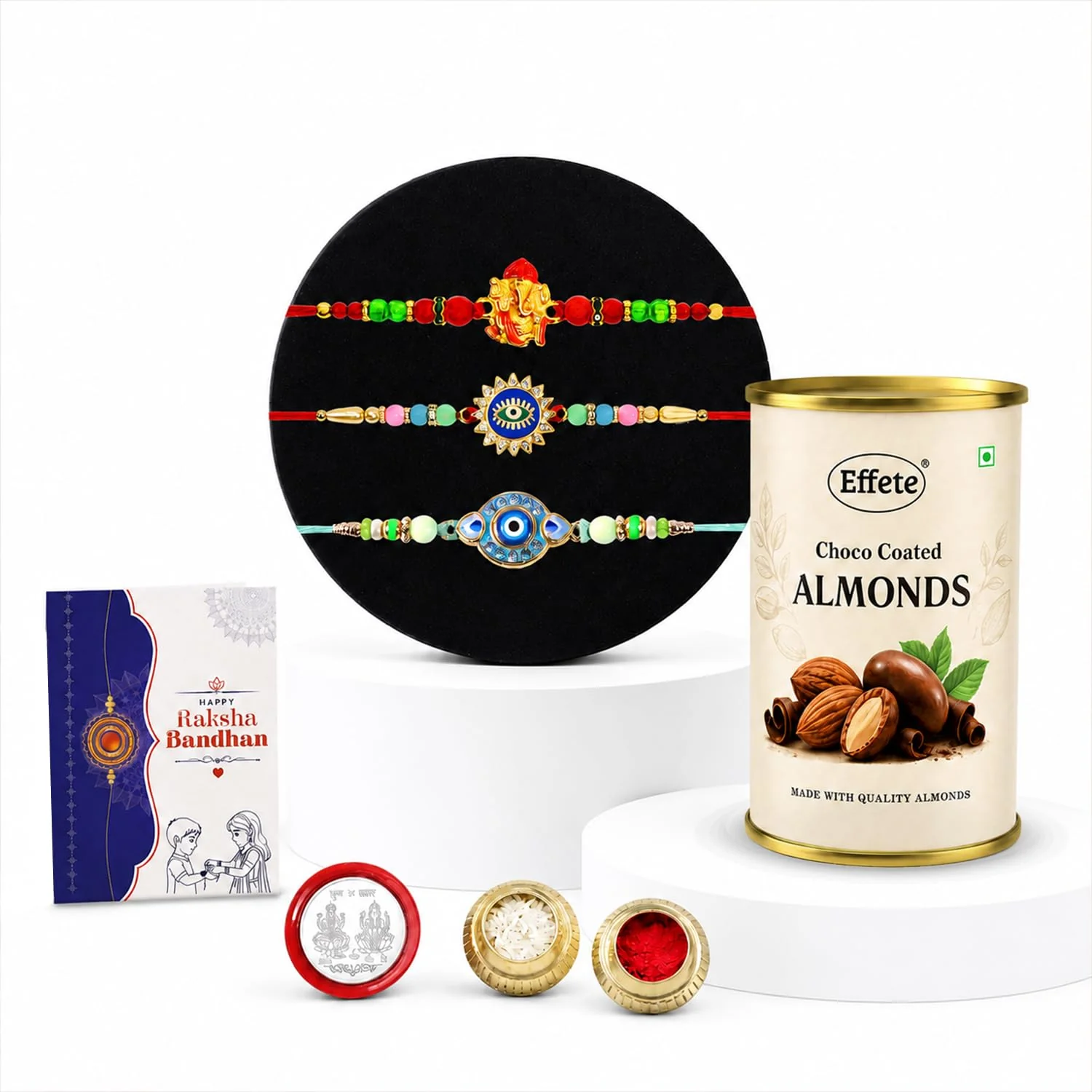 Rakhi Rakhi with Chocolate for Brother – Raksha Bandhan Festive Gift Combo (Pack of - Image 2