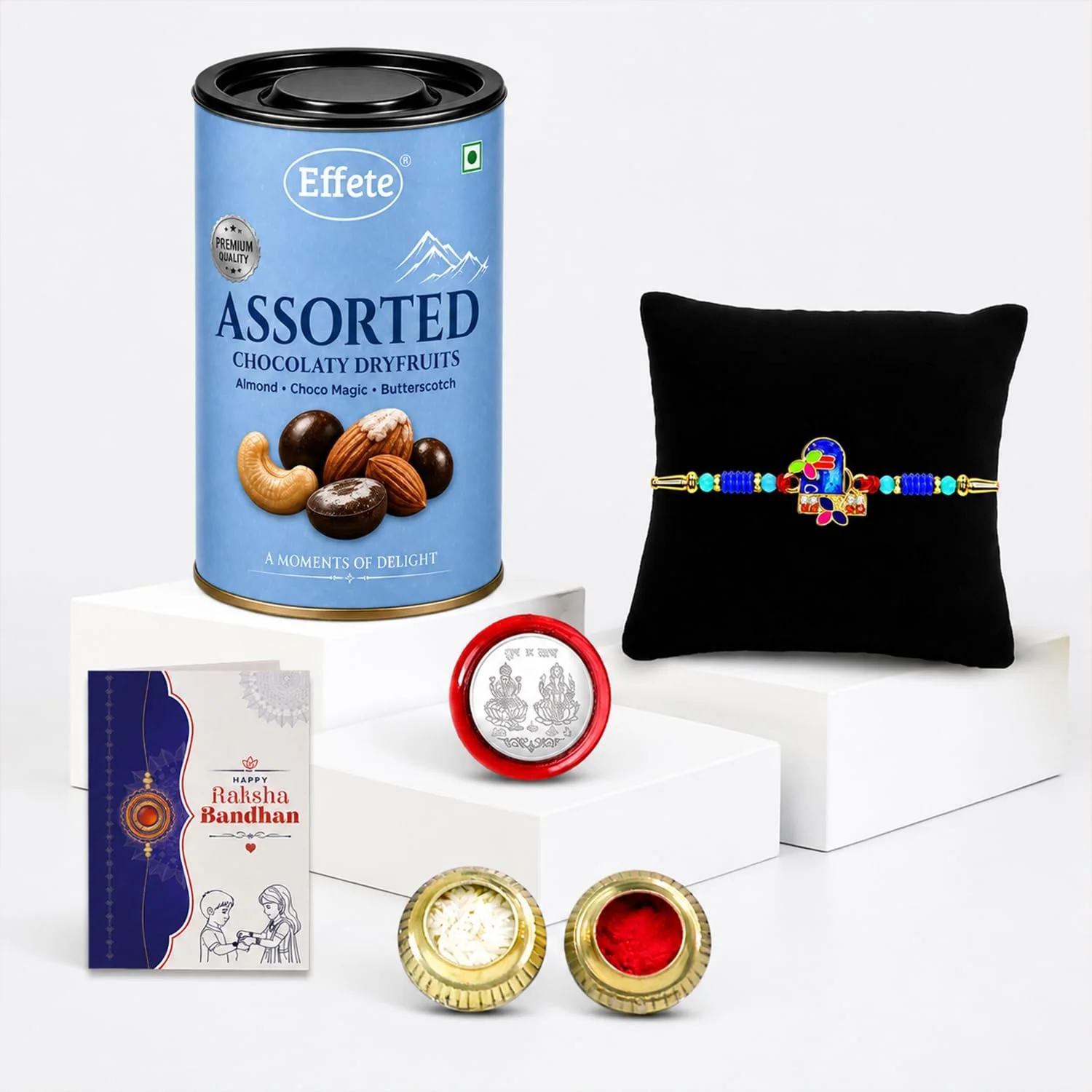 Shivling Design Rakhi with Chocolate for Brother – Raksha Bandhan Gift Combo (Set of