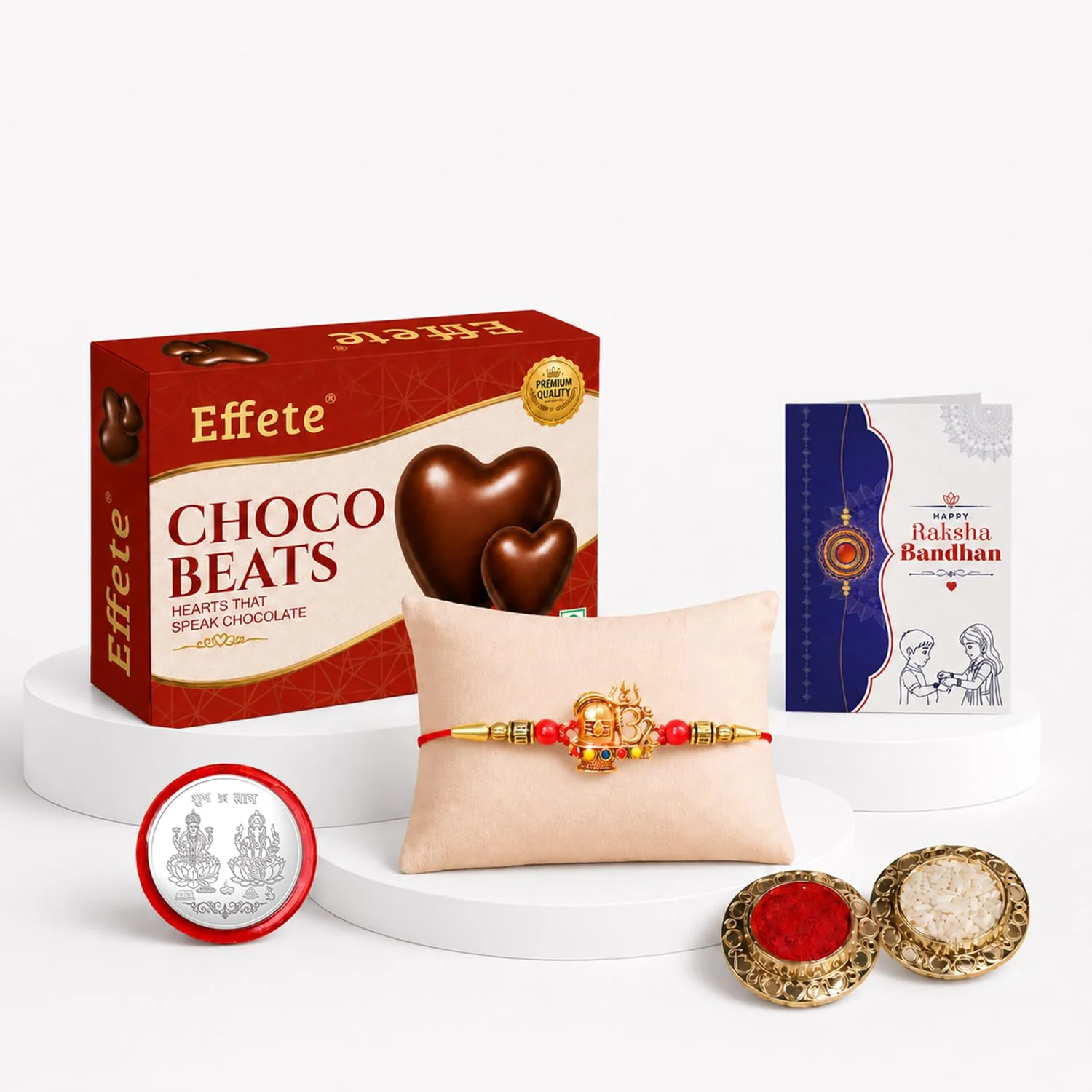 Rakhi with Chocolate for Brother – Shivling Raksha Bandhan Gift Combo (Pack of 5) - Image 5