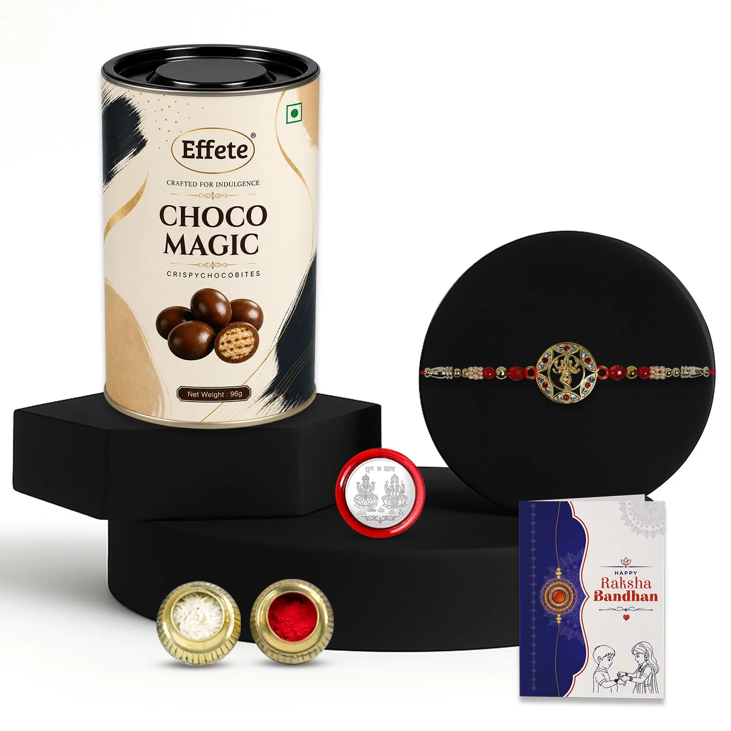 Standing Ganesha Rakhi with Chocolate for Brother – Raksha Bandhan Gift Combo (Set of - Image 2