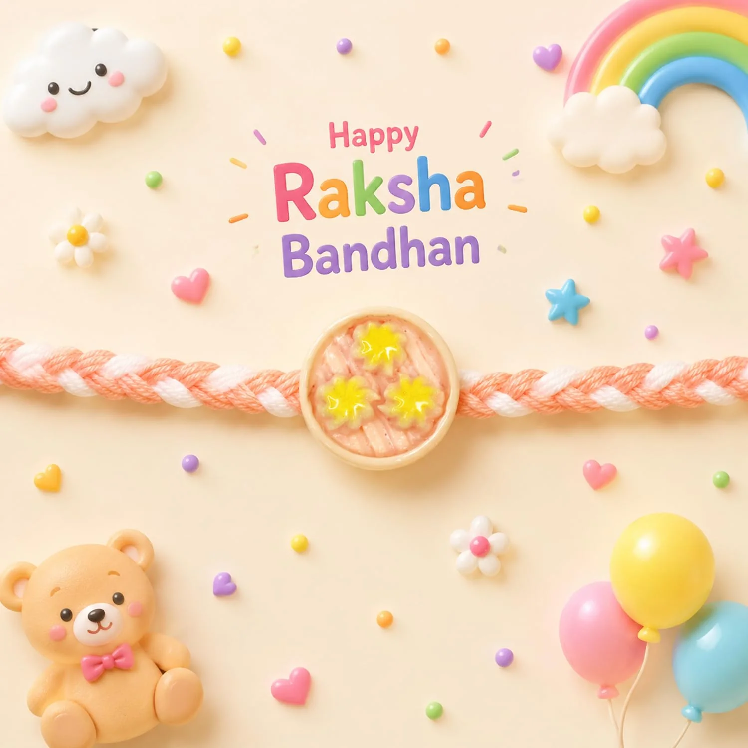 Star Charm Design Rakhi with Chocolate for Brother – Raksha Bandhan Gift Combo (Set - Image 3
