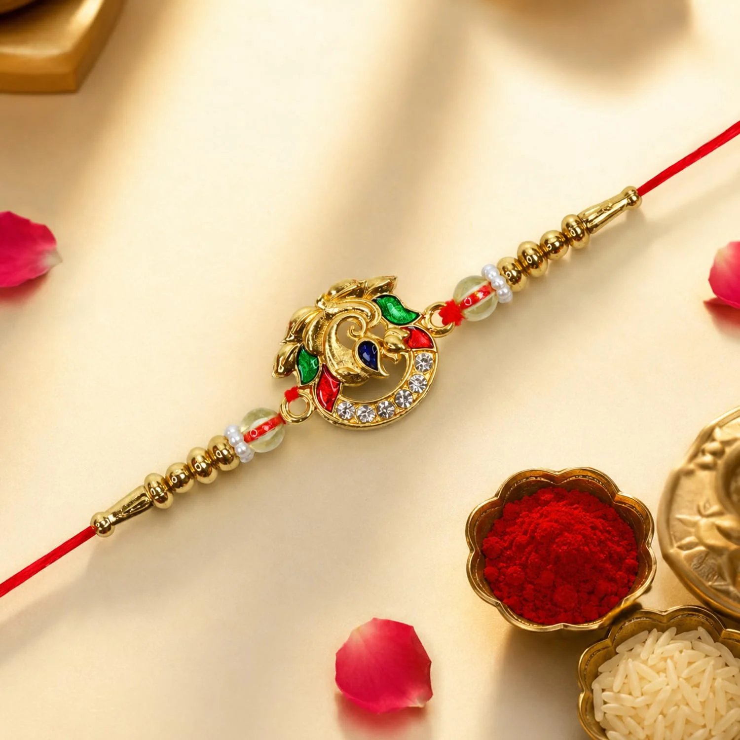 Stylish Design Rakhi with Chocolate for Brother – Raksha Bandhan Gift Combo (Set of - Image 4