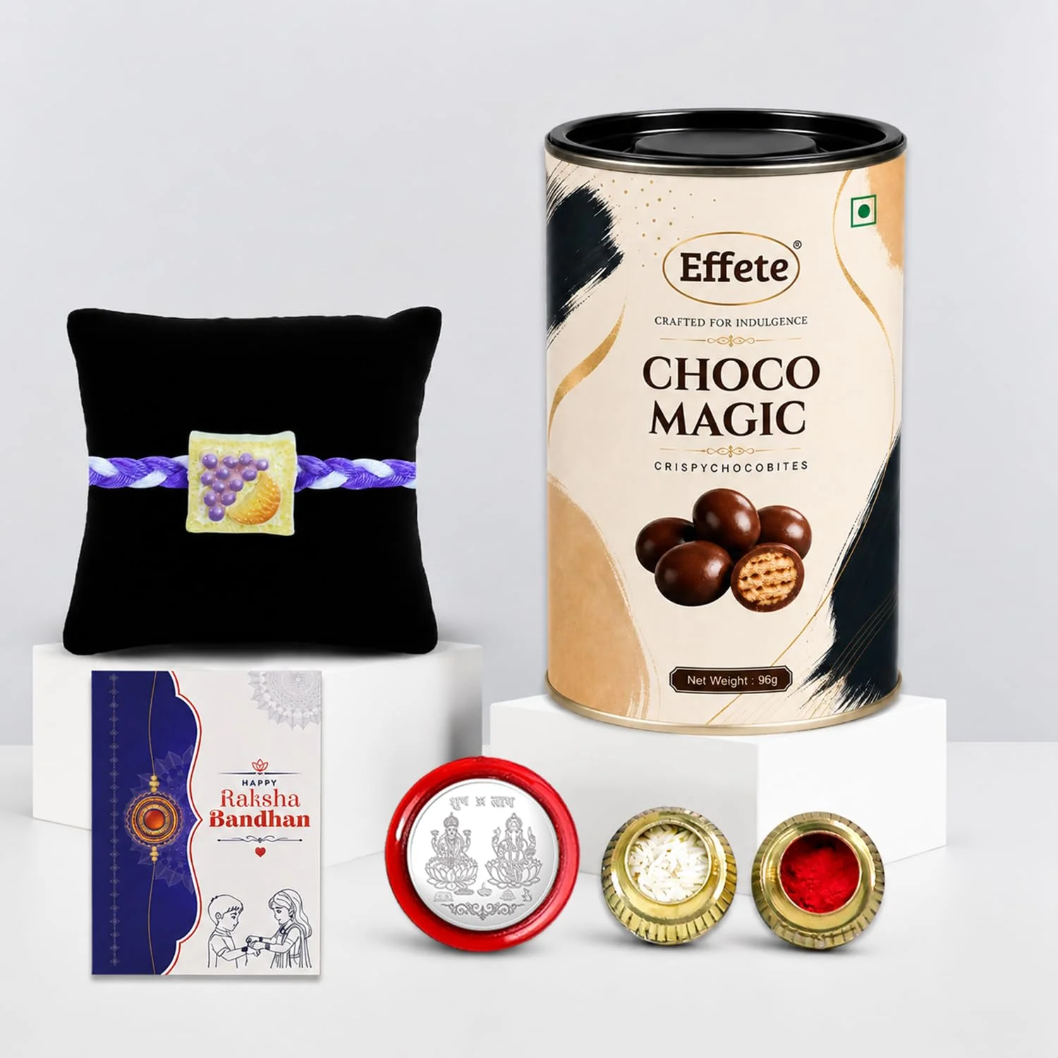 Toast Design Rakhi with Chocolate for Brother – Raksha Bandhan Gift Combo (Set of 5)