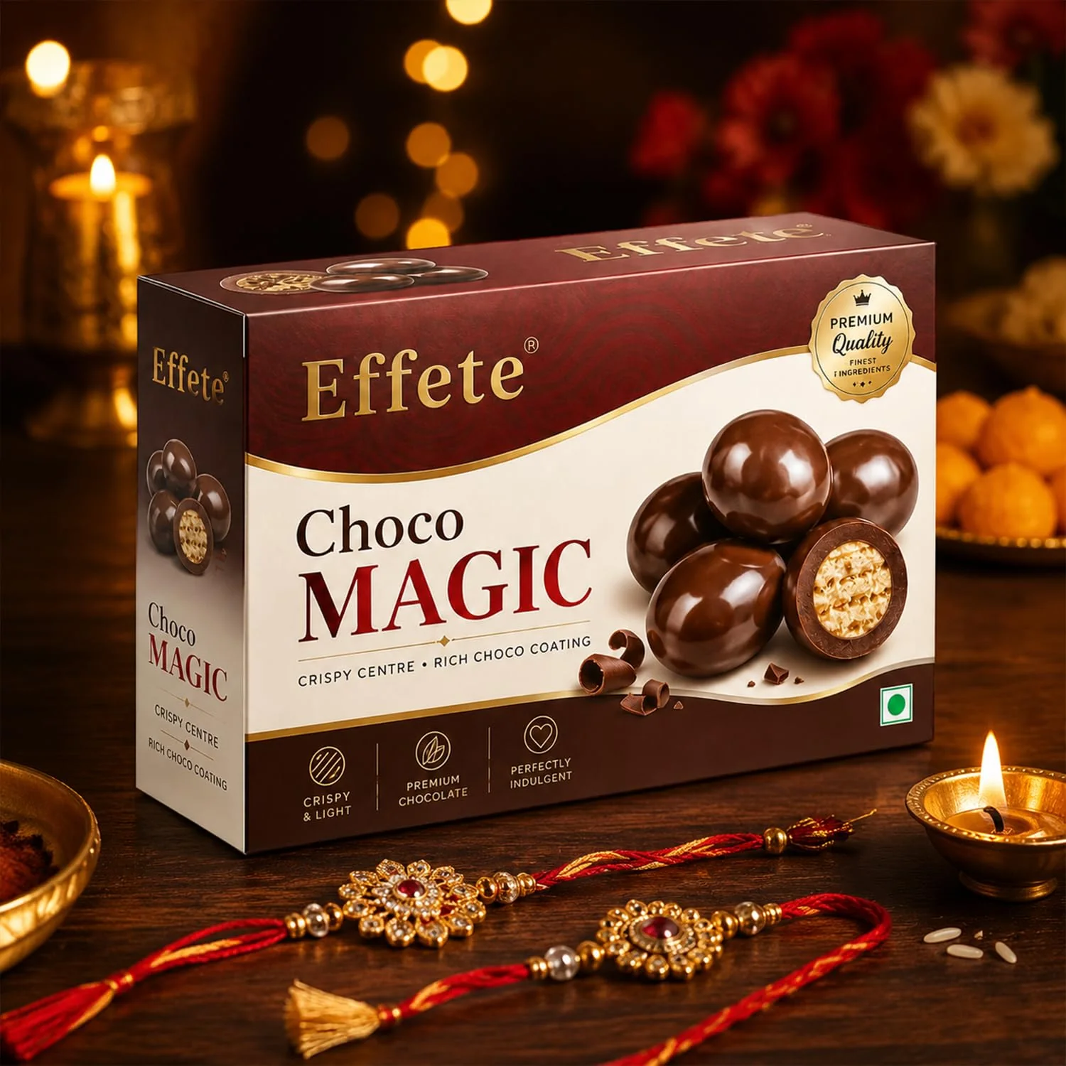 Trishul Rakhi with Chocolate for Brother – Raksha Bandhan Festive Gift Combo (Pack of - Image 5