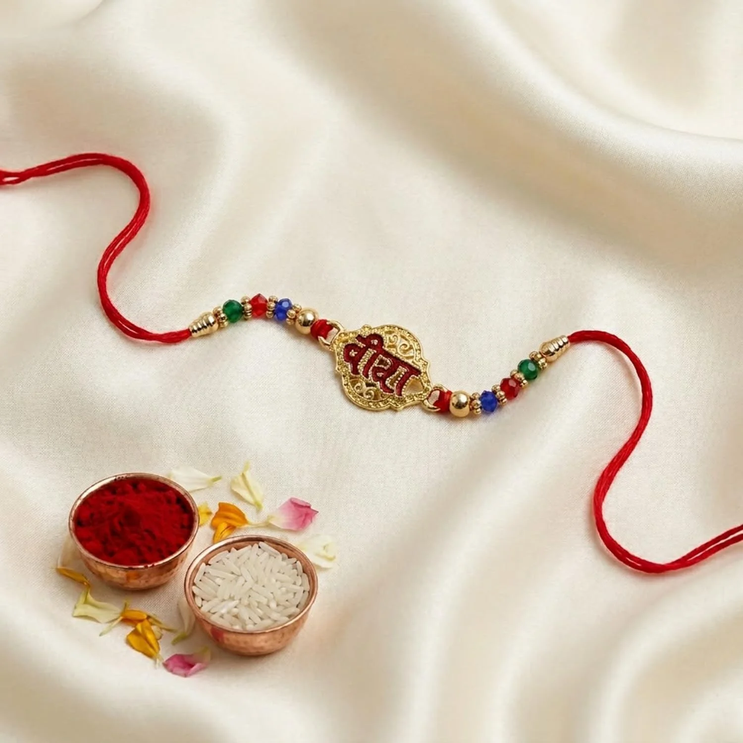 Veera Design Rakhi with Chocolate for Brother – Raksha Bandhan Gift Combo (Pack of 5) - Image 2