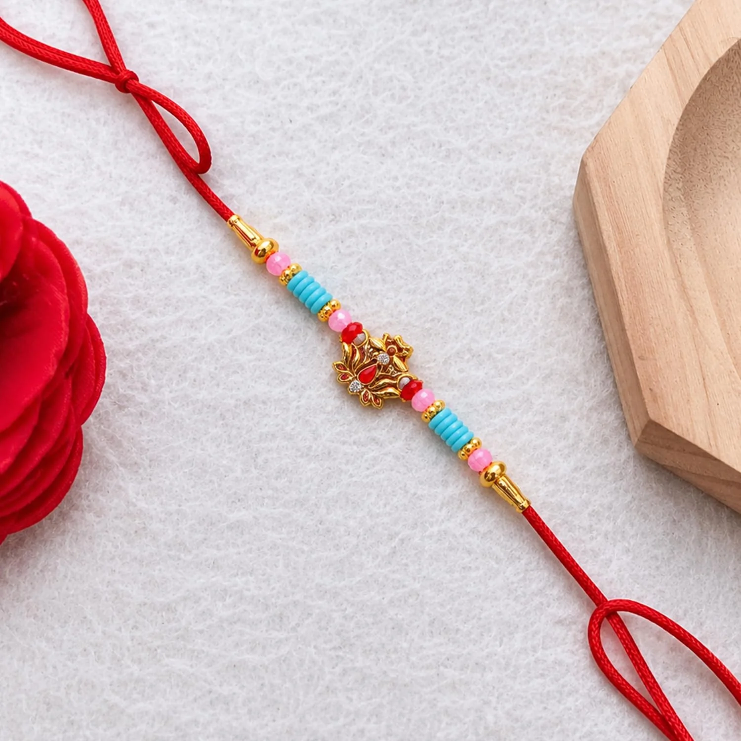 Rakhi with Chocolate for Brother – Flower Raksha Bandhan Combo Gift Set (Set of 5) - Image 7