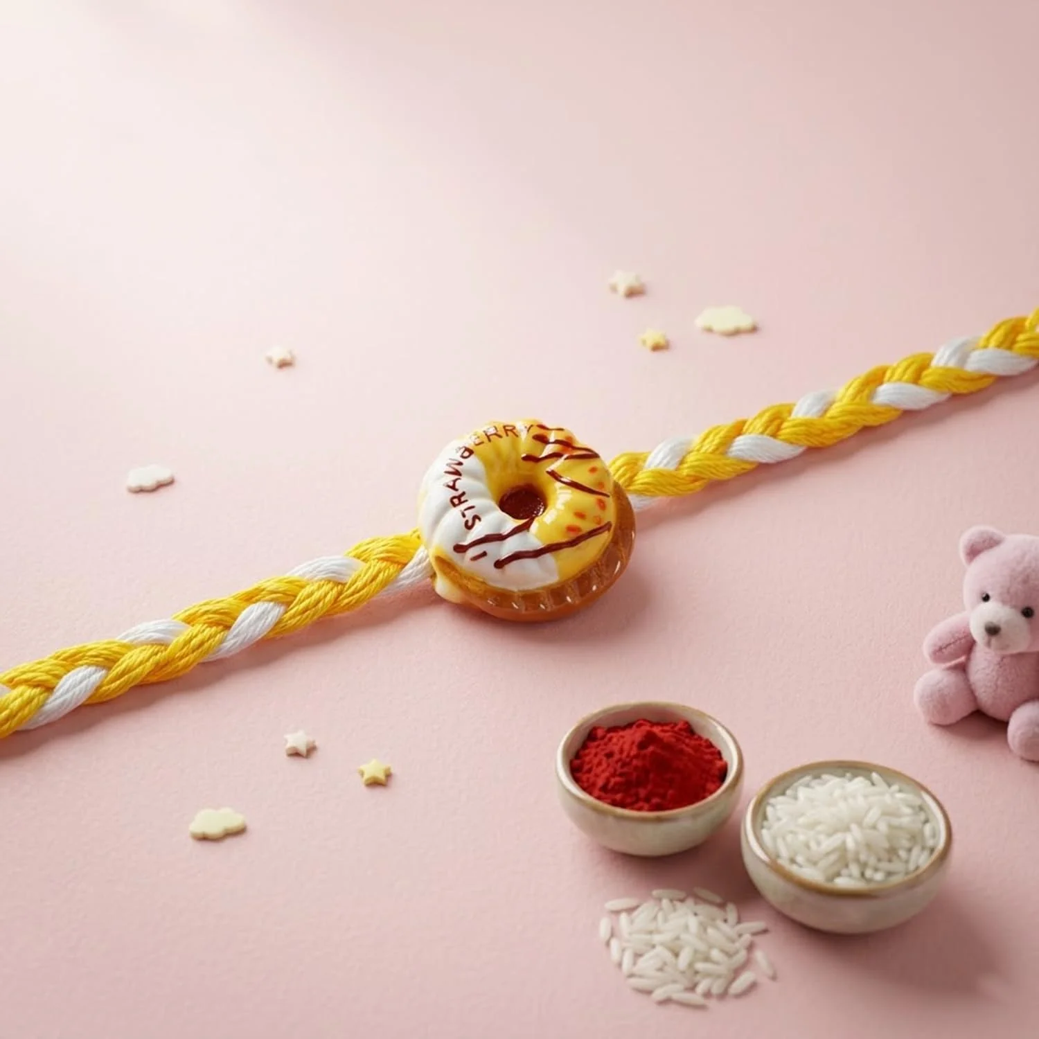 Rakhi with Chocolate for Brother (Set of 6) – Kids Food Design Raksha Gift Combo - Image 7