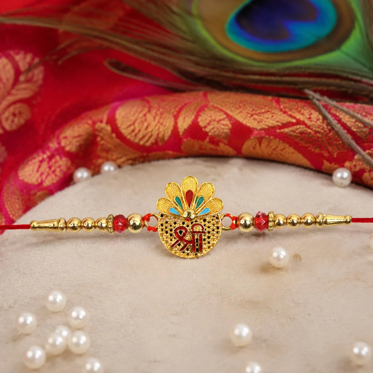 Rakhi with Chocolate for Brother (Set of 6) – Shree Om Design Raksha Bandhan Combo - Image 6