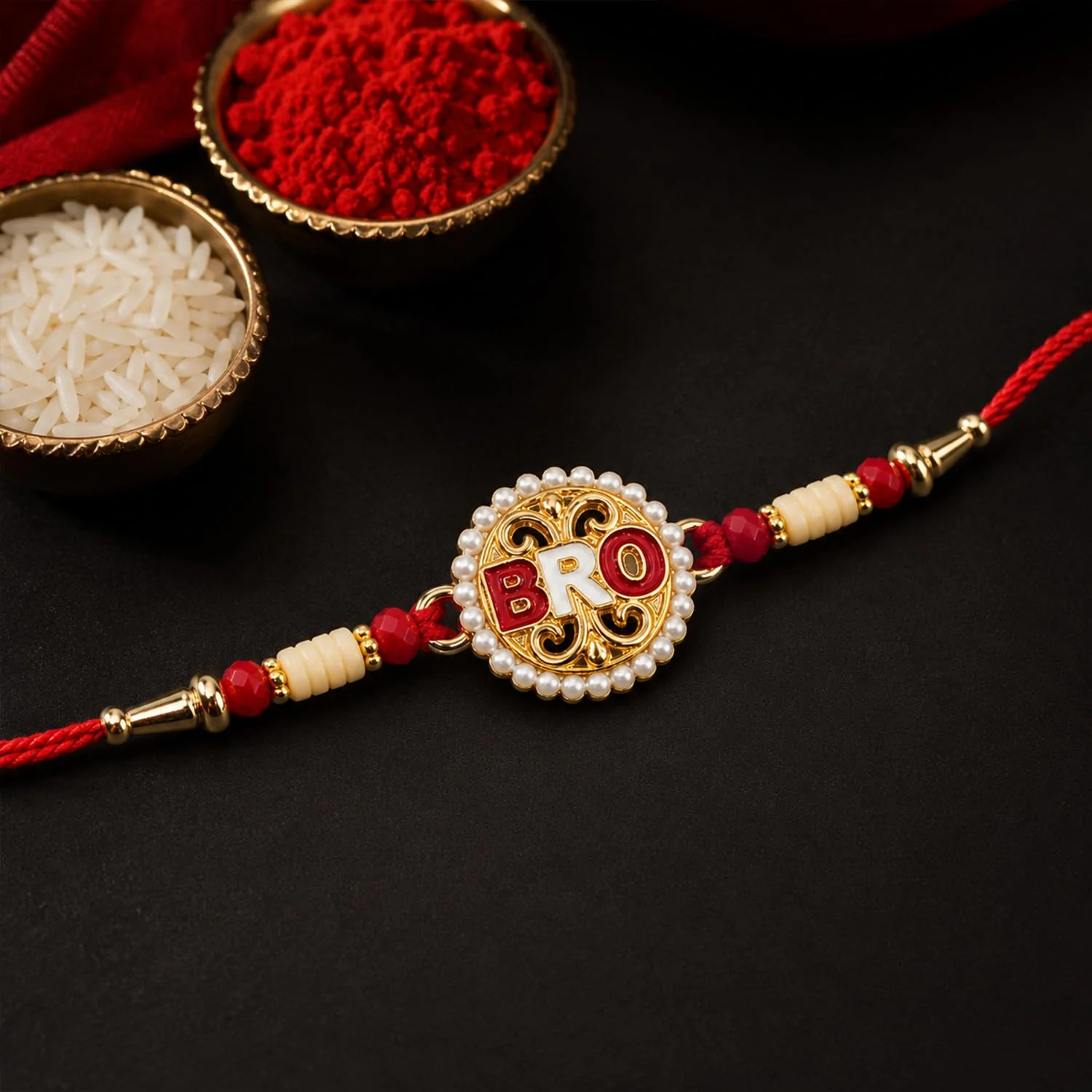 Rakhi with Chocolate for Brother (Set of 6) – Bro Peacock Design Raksha Gift Combo - Image 7