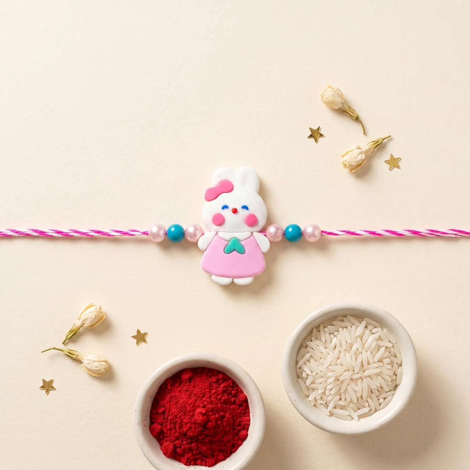 Rakhi with Chocolate for Brother (Set of 6) – Cute Kids Krishna Raksha Gift Combo - Image 6