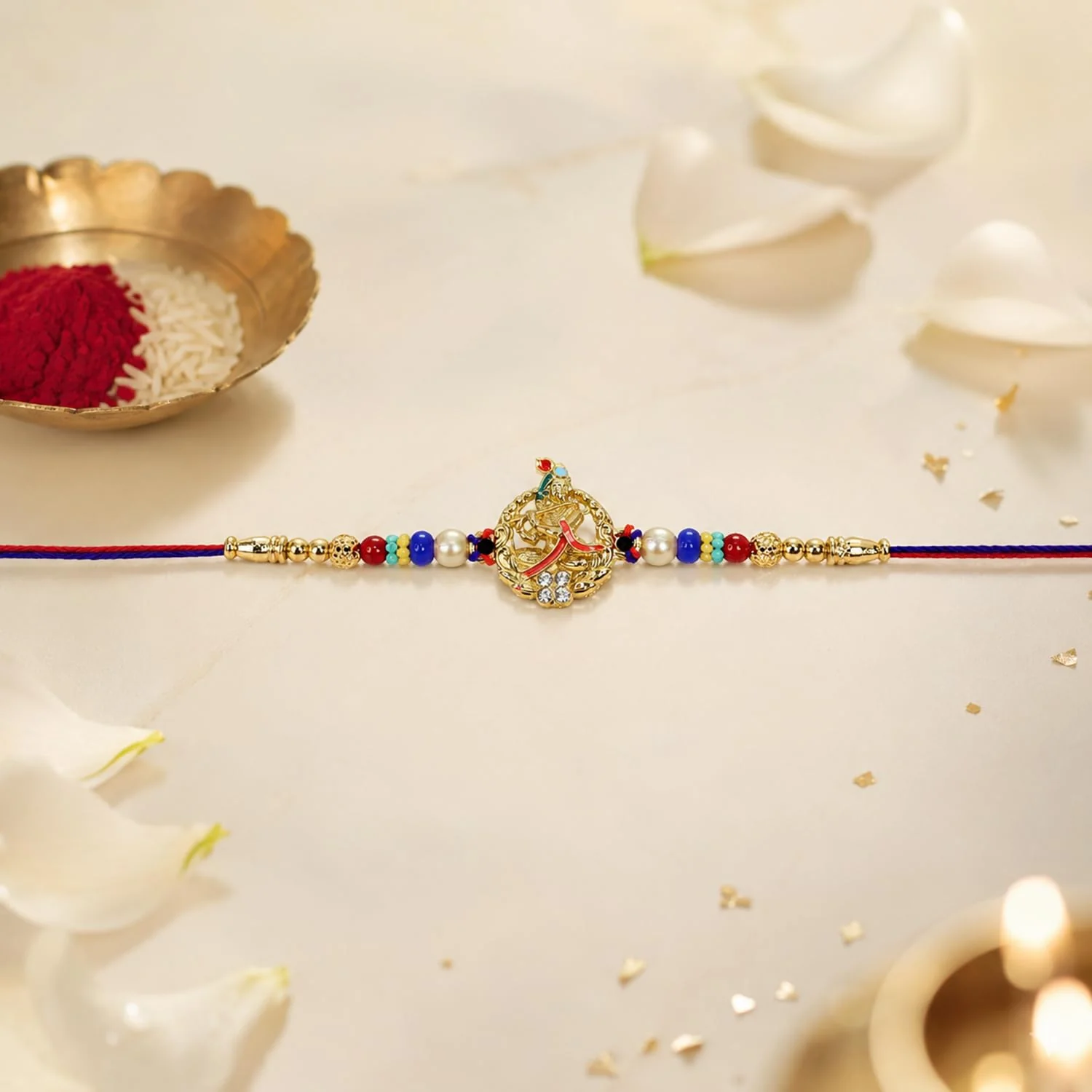 Rakhi with Chocolate for Brother (Set of 6) – Cute Kids Krishna Raksha Gift Combo - Image 7