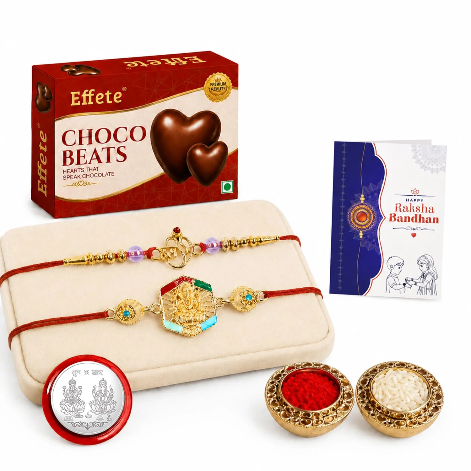Rakhi with Chocolate for Brother (Set of 6) – Hari Om Ganesha Raksha Bandhan Combo - Image 2