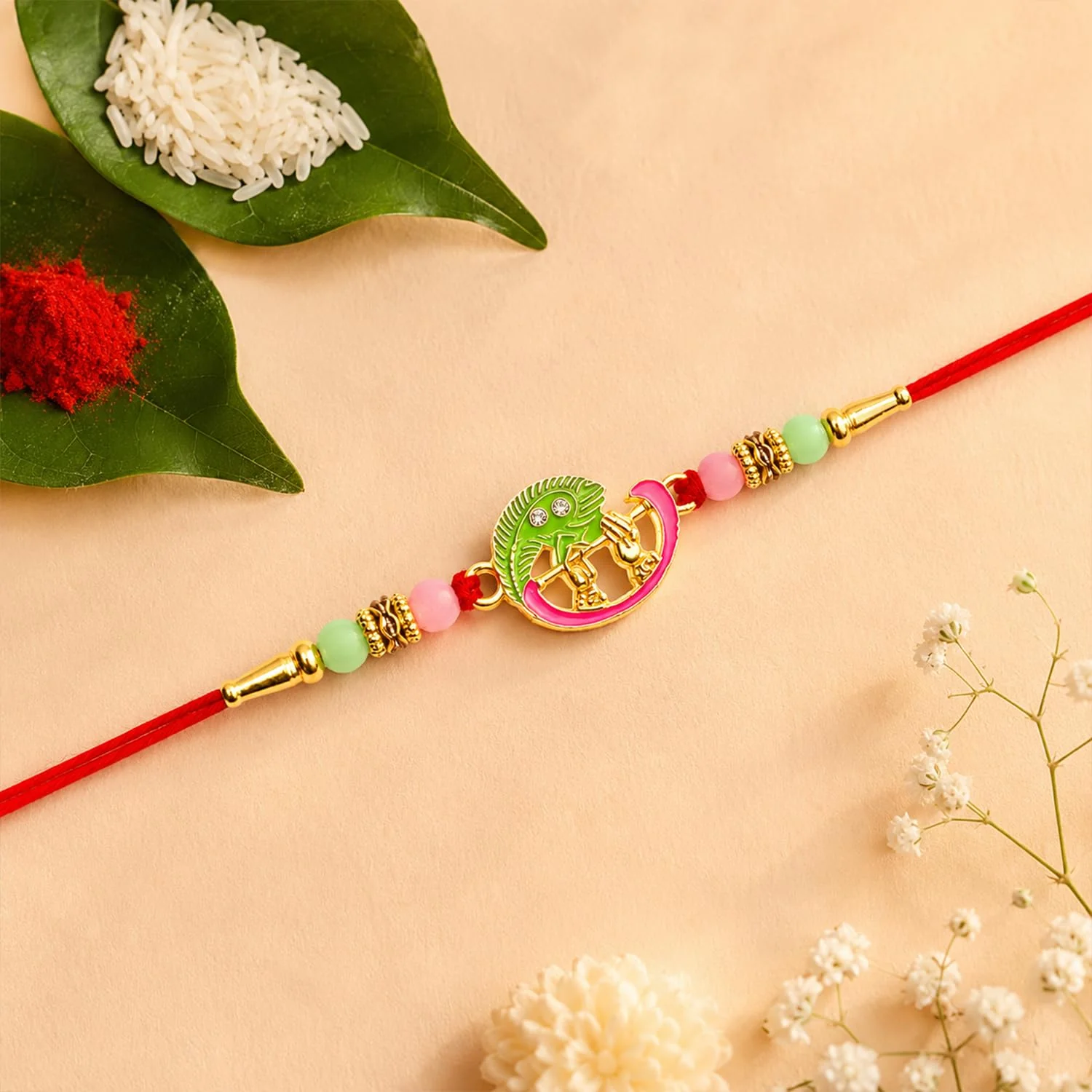 Rakhi with Chocolate for Brother (Set of 7) – Bansuri Food Round Raksha Gift Combo - Image 8