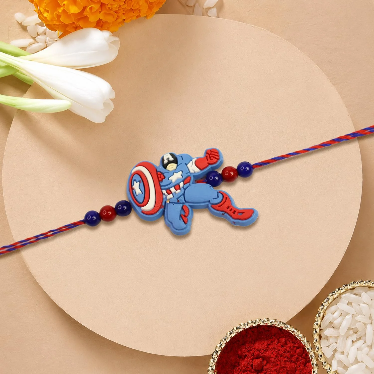 Rakhi with Chocolate for Brother (Set of 7) – Om Trishul Kids Raksha Bandhan Combo - Image 8