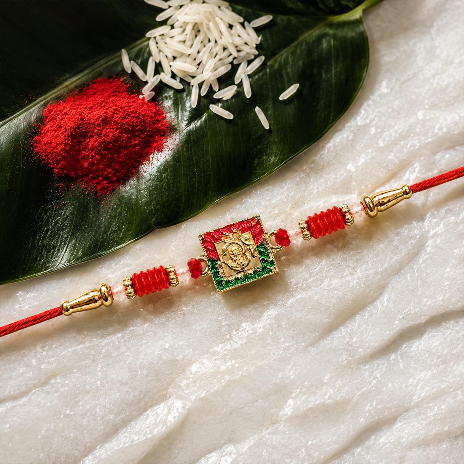 Rakhi with Chocolate for Brother (Set of 7) – Peacock Om Kids Raksha Bandhan Combo - Image 9