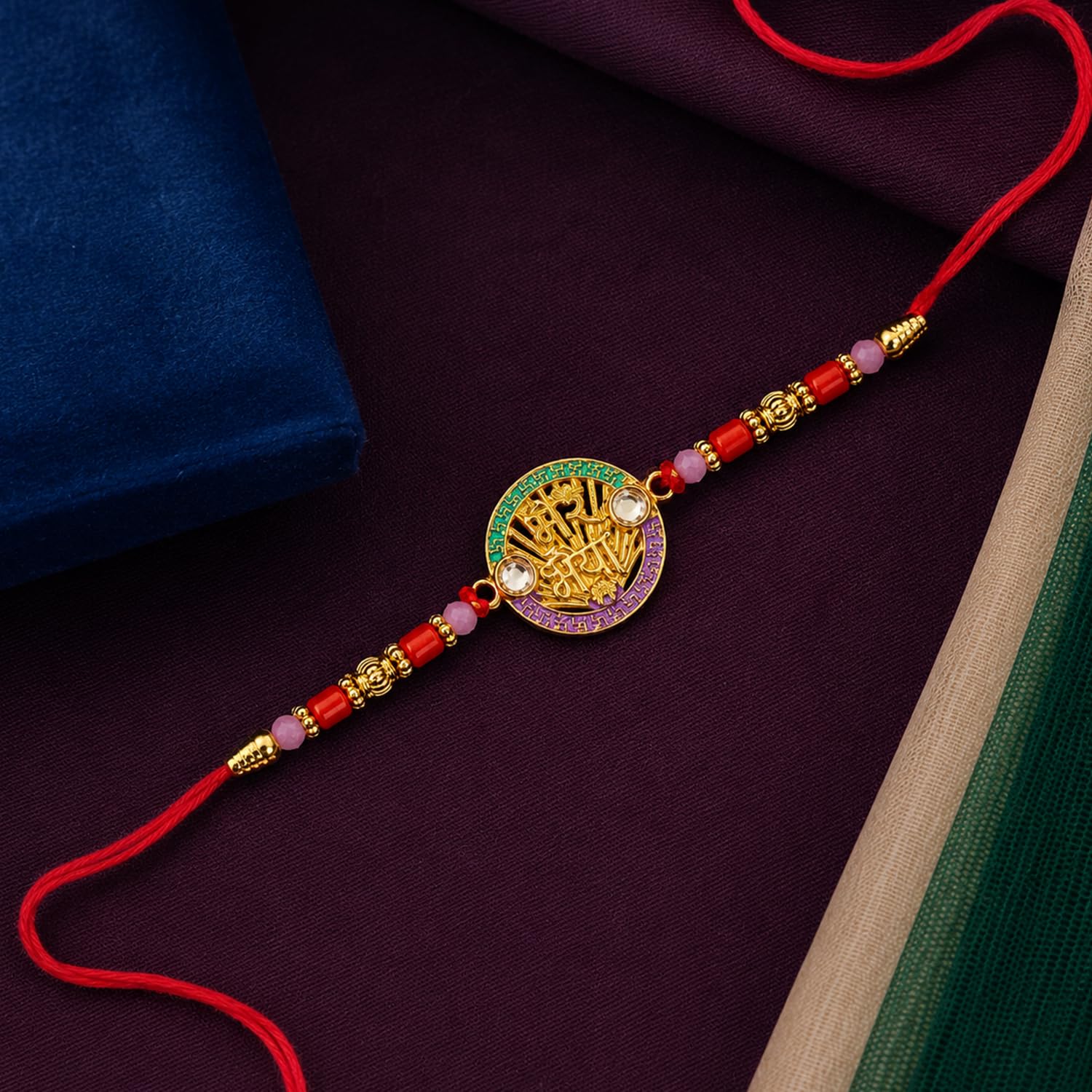 Rakhi with Chocolate for Brother (Set of 7) – Mera Bhaiya Ganu Ji Square Gift Combo - Image 9