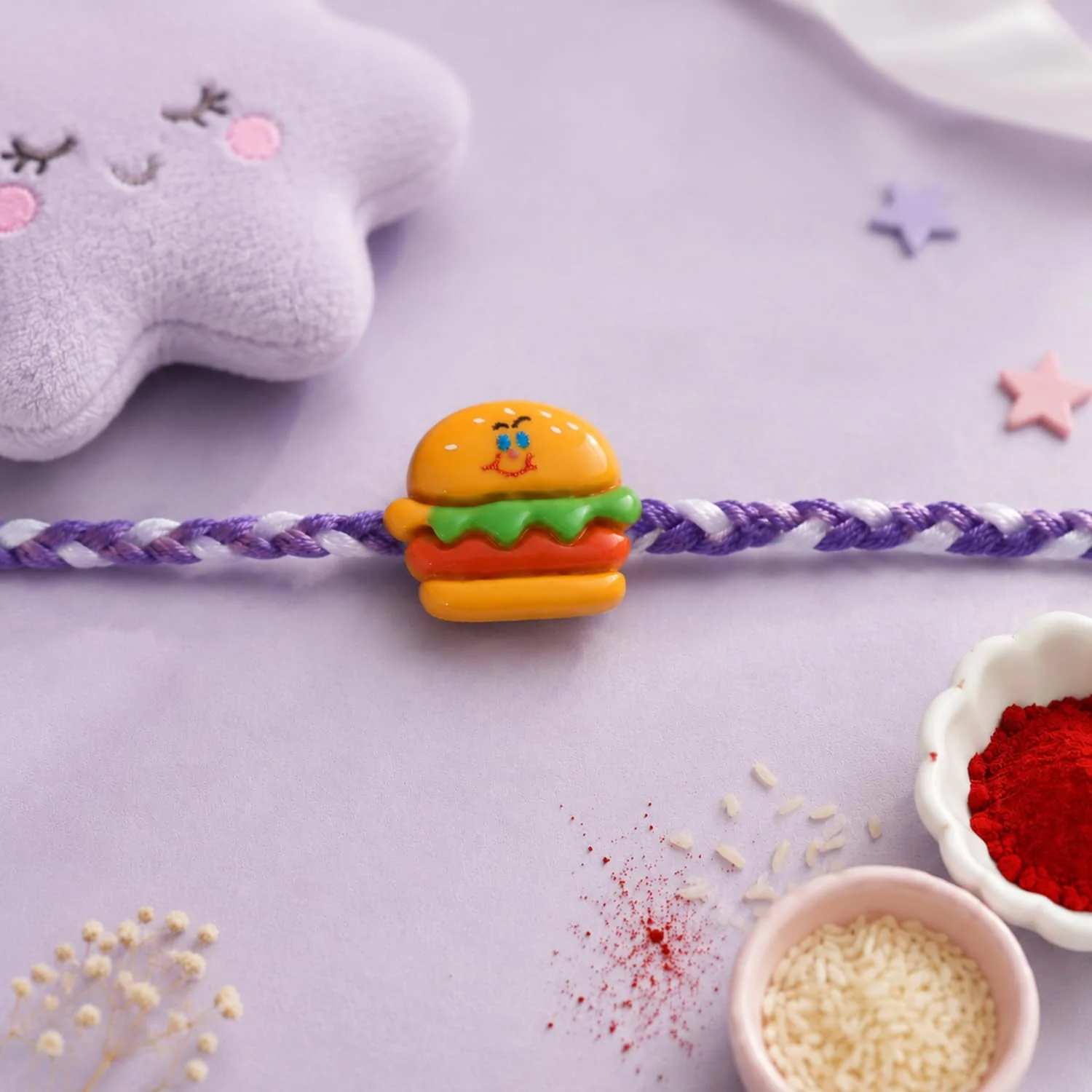 Rakhi with Chocolate for Brother (Set of 7) – 2 Pc Food Desgin 1 Raksha Gift Combo - Image 5