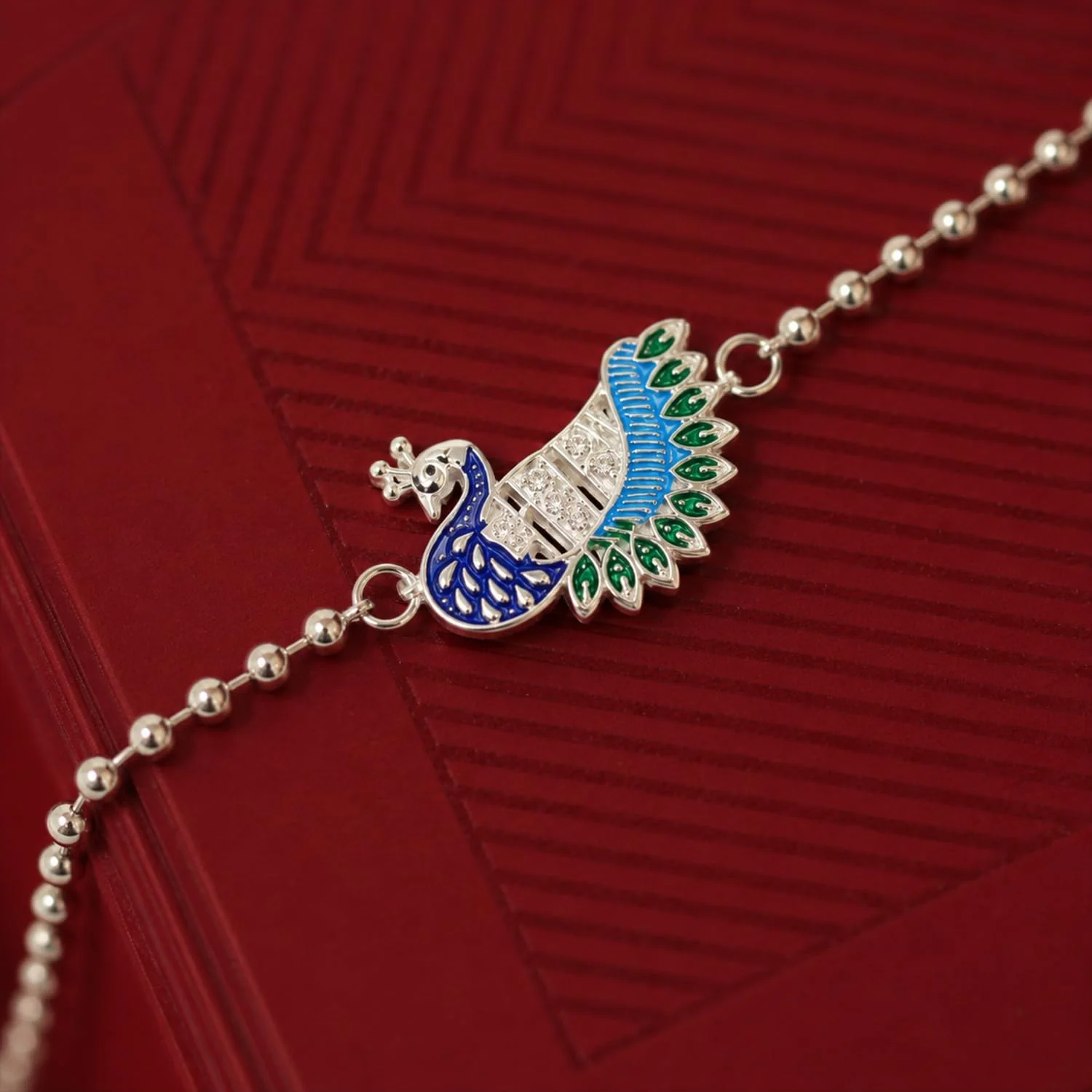 Rakhi with Chocolate for Brother (Set of 7) – Bal Hanuman Feather Peacock Gift Combo - Image 9