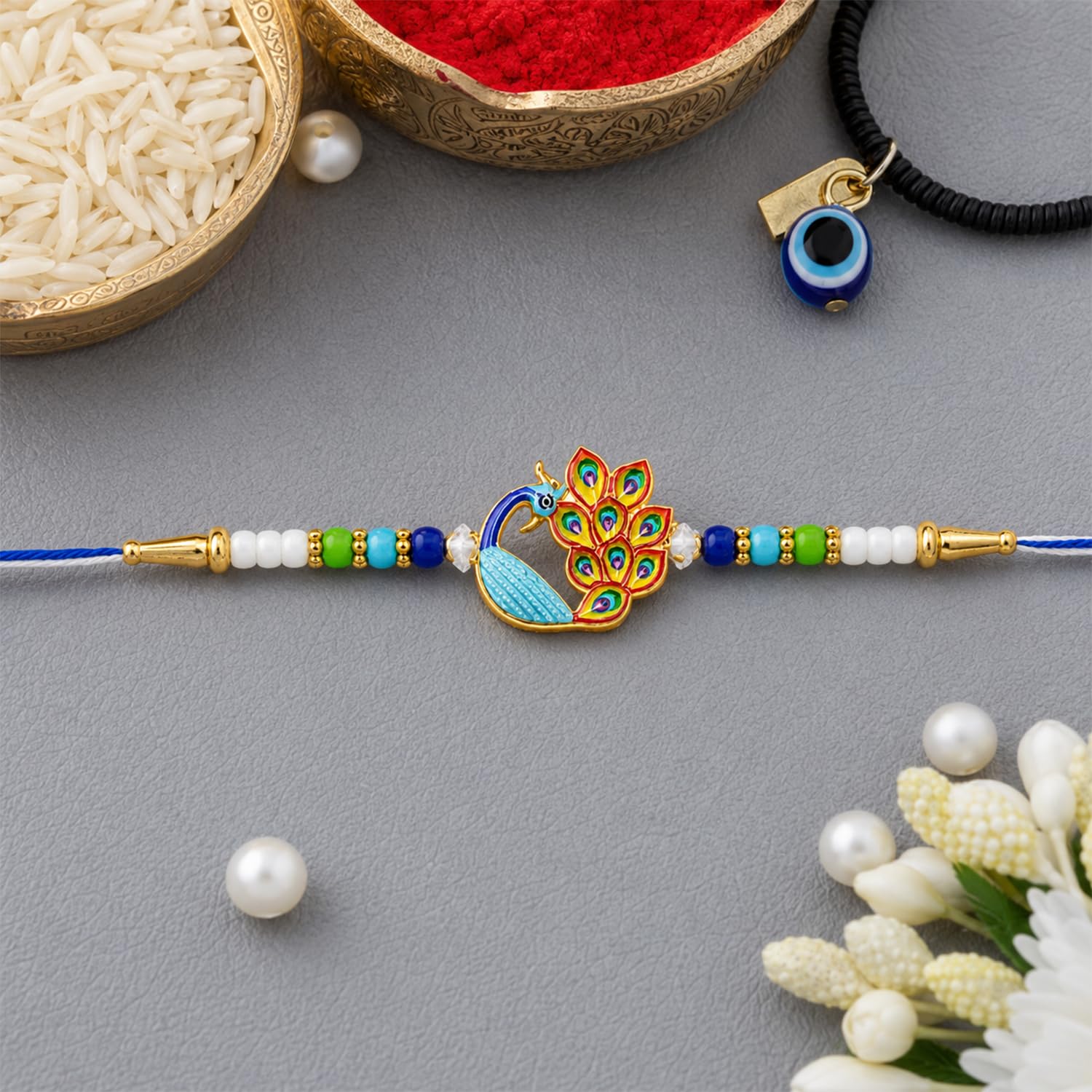 Rakhi with Chocolate for Brother Combo (Set of 7) – Bro Peacock Raksha Bandhan Festiv - Image 8