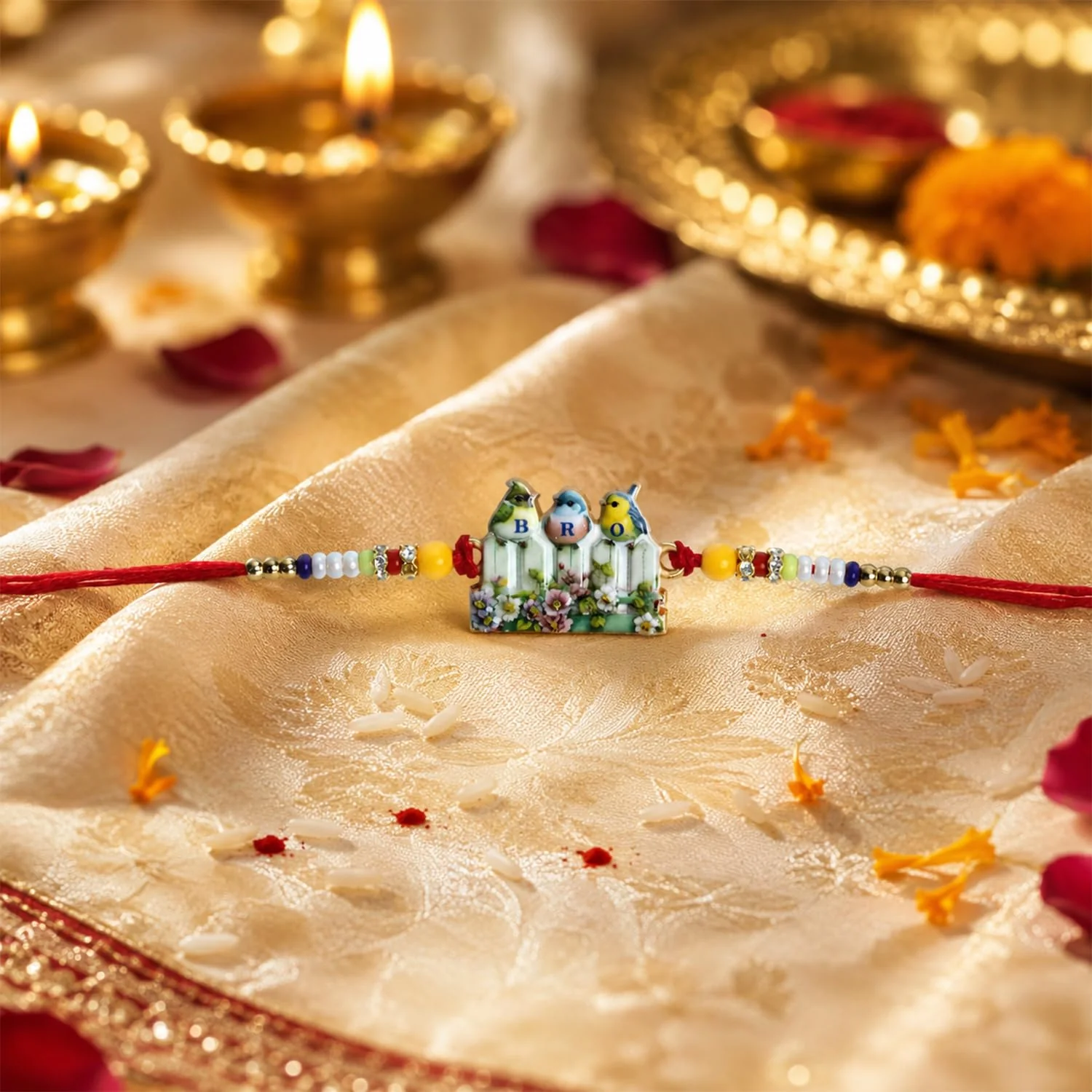 Bird Multicolor Rakhi & Coffee Mug – Raksha Bandhan Gift Combo for Bhai (Pack of 7) - Image 4
