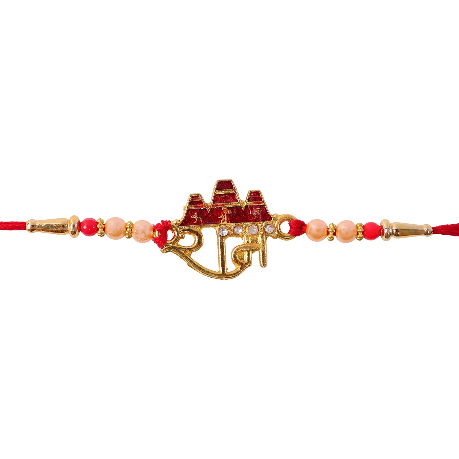 Ram Mandir Text Designer Premium Traditional Rakhi for Brother - Image 5