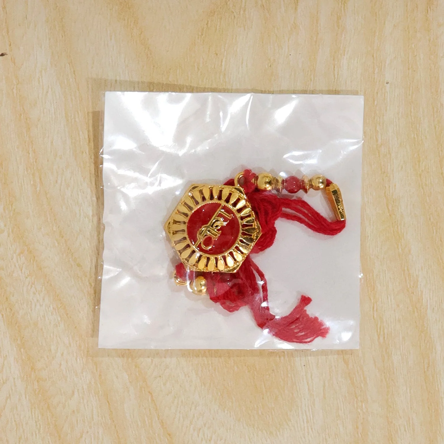 Rakhi – Vibrant Red Enamel and Gold Tone Design for Raksha Bandhan - Image 6