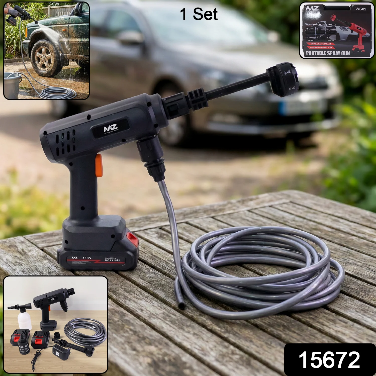 Rechargeable Cordless High-Pressure Spray Gun – Portable Cleaning - Image 2