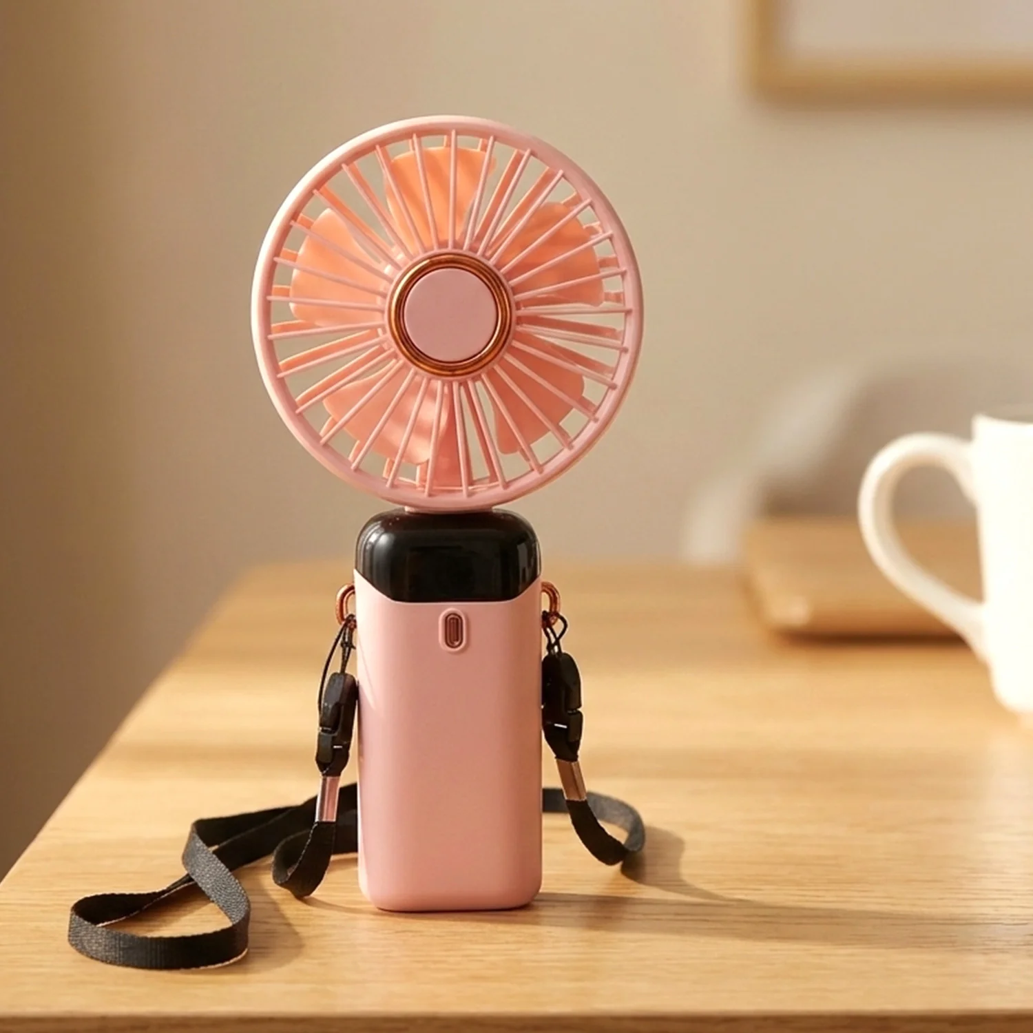 Rechargeable Handheld Fan – Portable Personal Cooling with Digital Display - Image 3