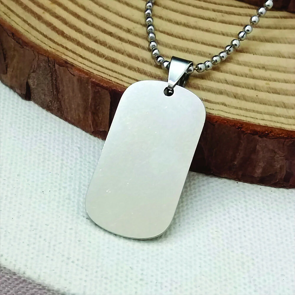 Steel Chain Pendant for Men – Durable Rectangle Design - Image 3