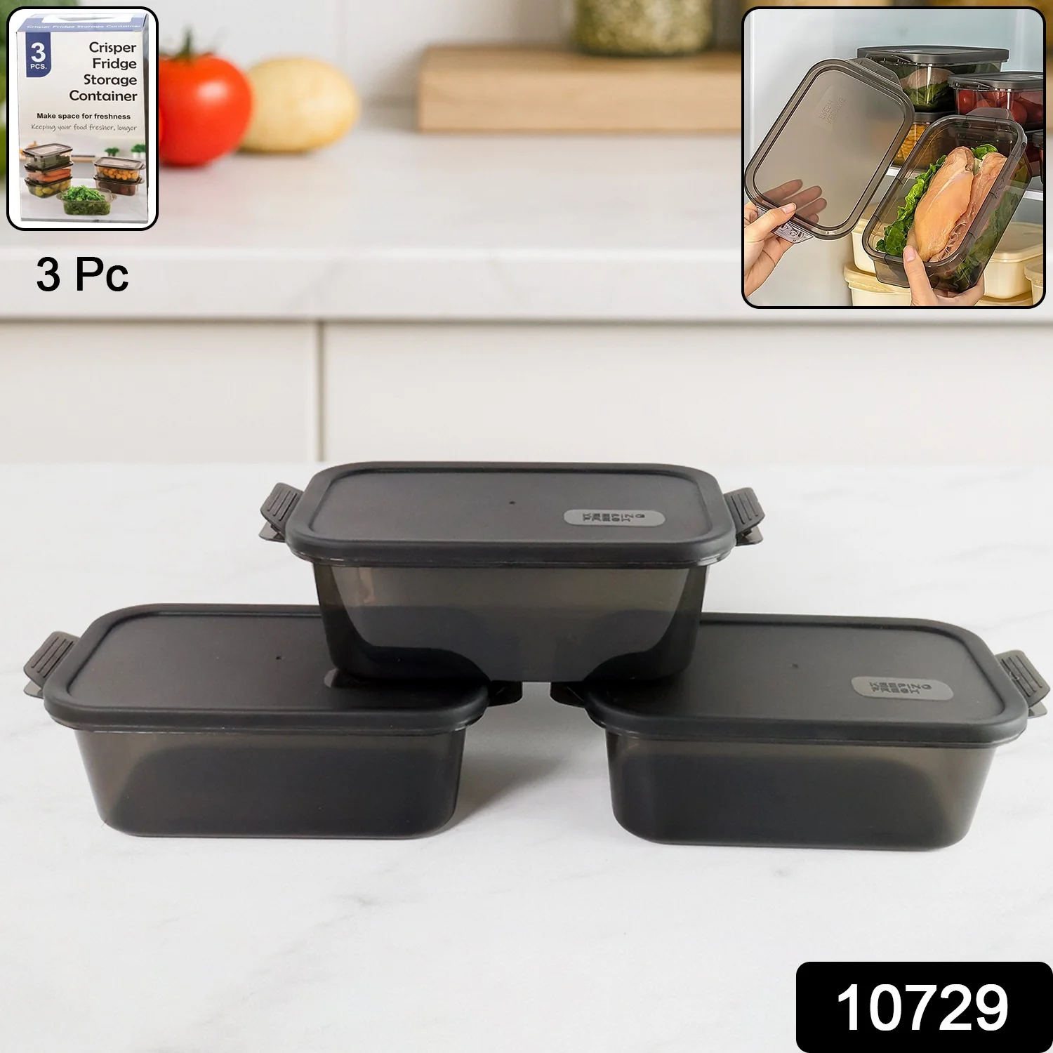 Food Storage Containers – Leakproof Meal Prep Set of 3 - Image 2