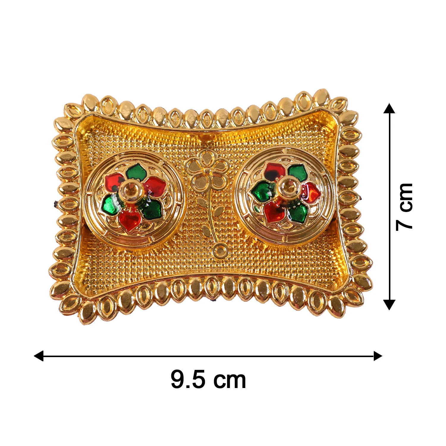 Kumkum Holder – Elegant Meenakari Floral Design for Pooja - Image 6
