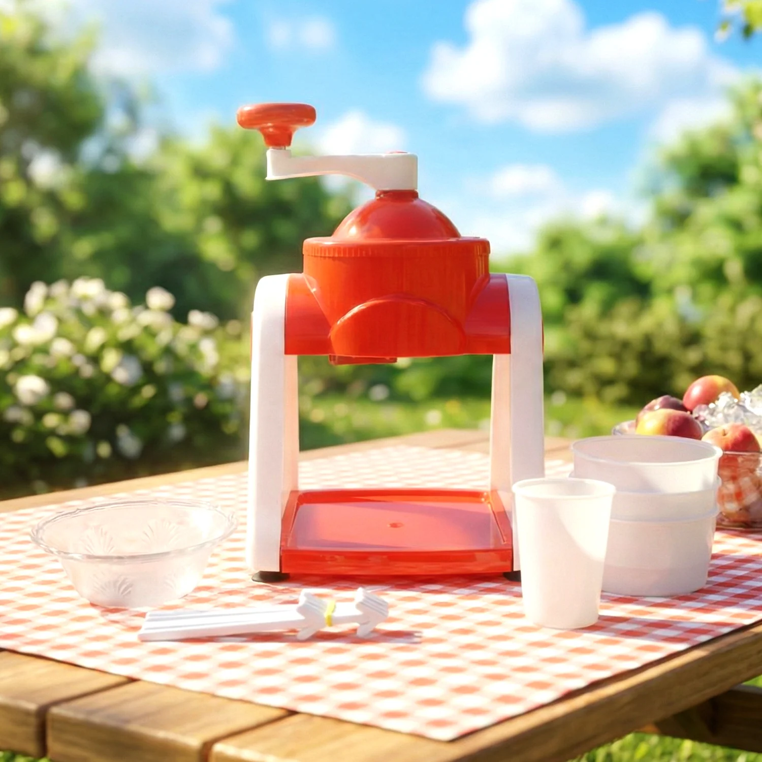 Manual Gola Maker – Portable Red Ice Slush Machine for Refreshing Treats - Image 8