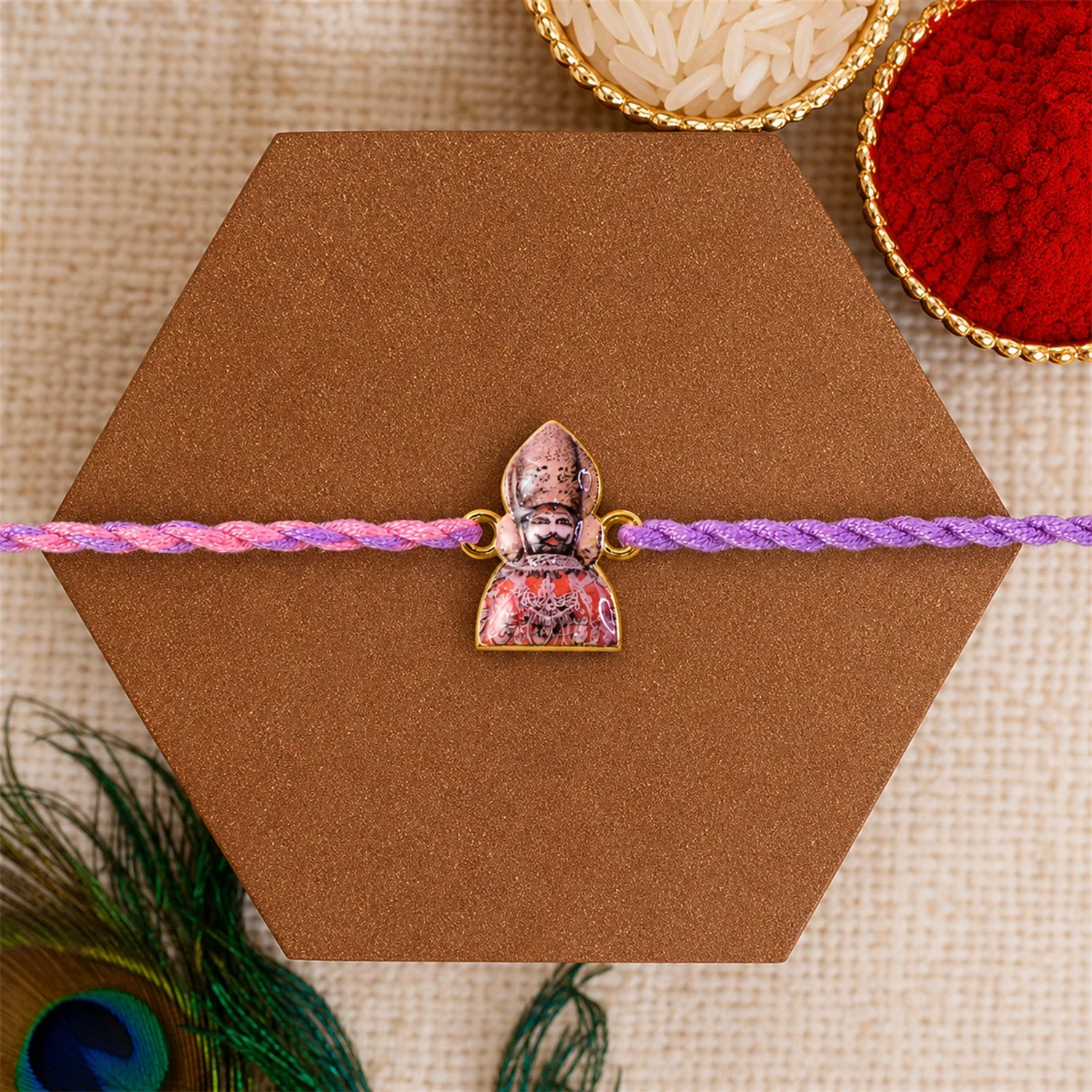 Religious Fancy Dori Rakhi – Stylish, Elegant & Perfect for Brothers - Image 3