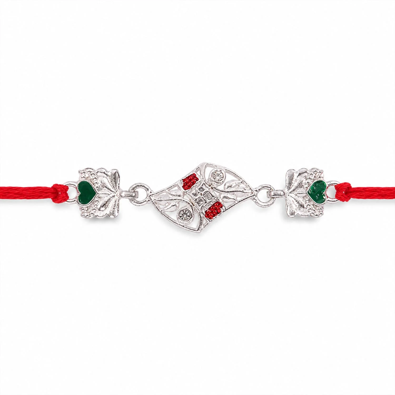 Religious Swastik Rakhi with Enamel Work Rakhi for Brother - Image 5