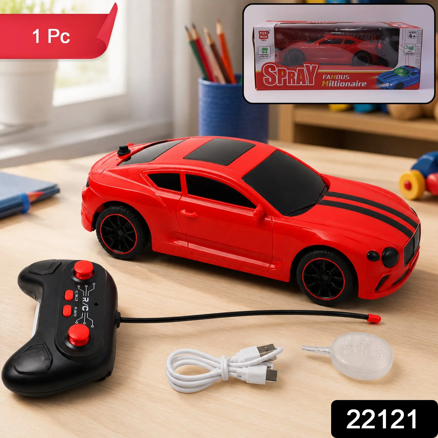 High-Speed Remote Control Sports Car – Durable, Bright Lights & Quick Movements - Image 2