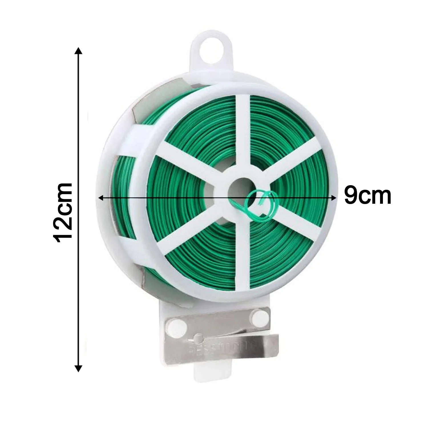 Reusable Green Twist Tie Roll – Flexible Multipurpose Wire with Cutter - Image 6