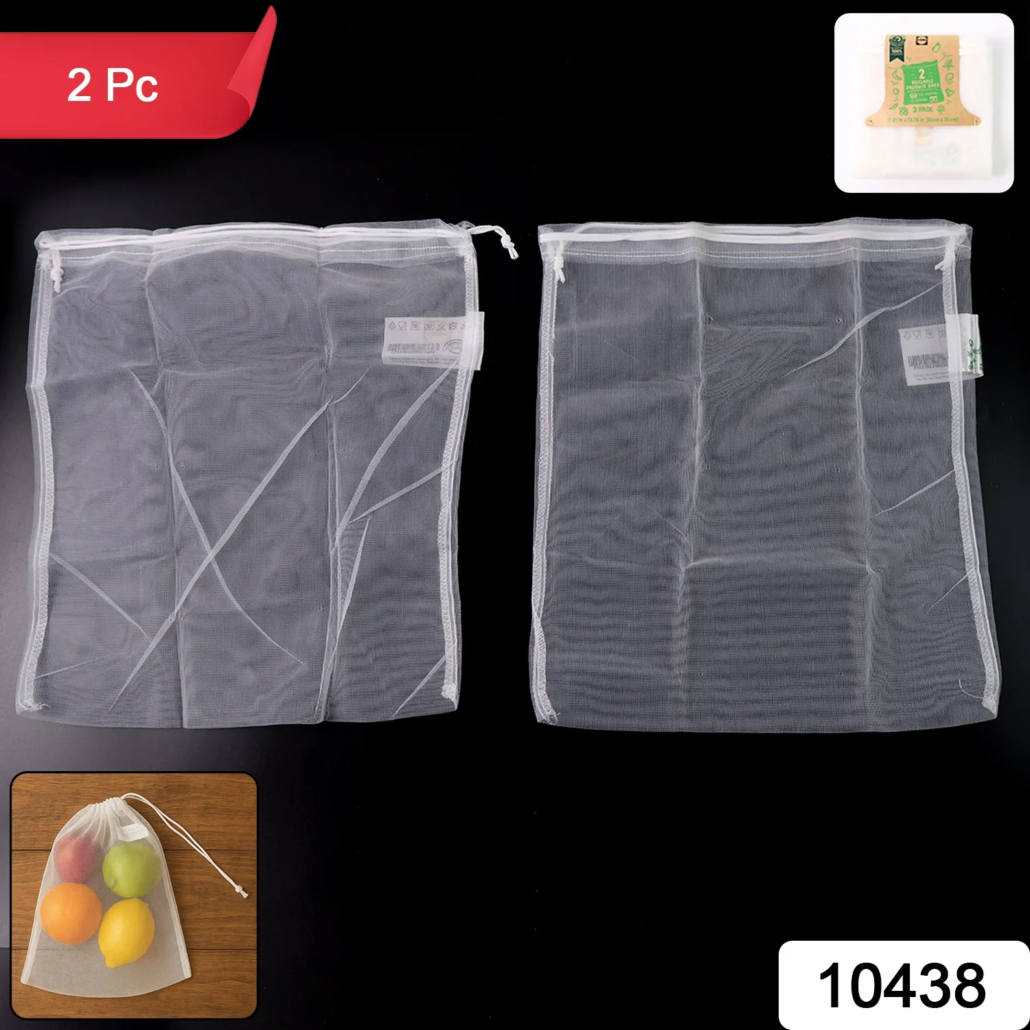 Reusable Mesh Produce Bags – Eco-Friendly Grocery Storage Set - Image 2