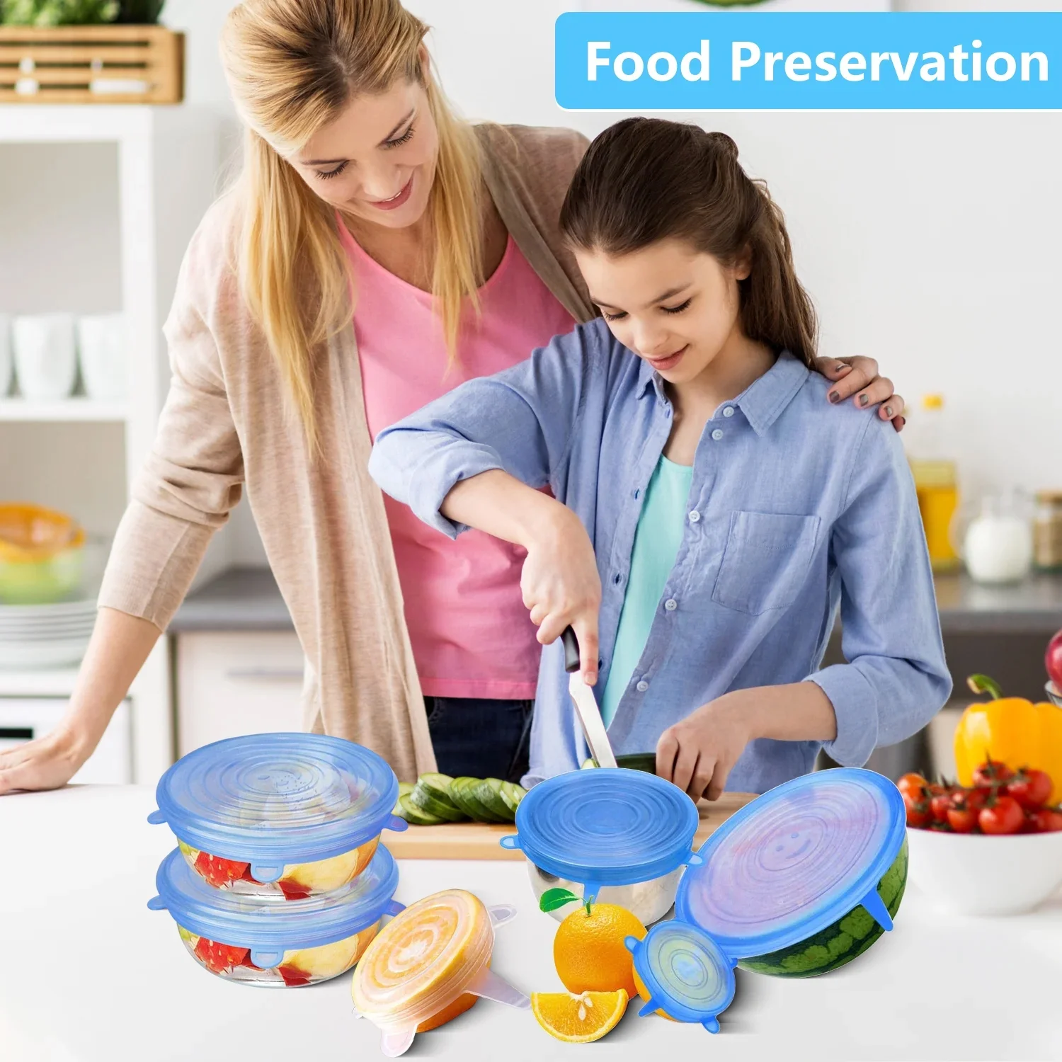 Silicone Stretch Lids – 4 Piece Reusable Food Covers - Image 6