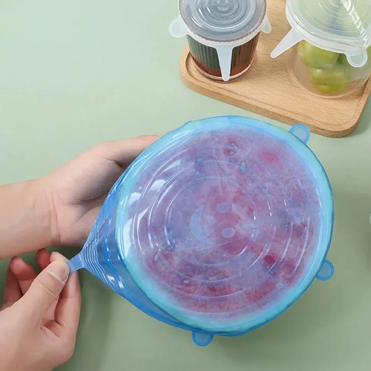 Silicone Stretch Lids – 4 Piece Reusable Food Covers - Image 7