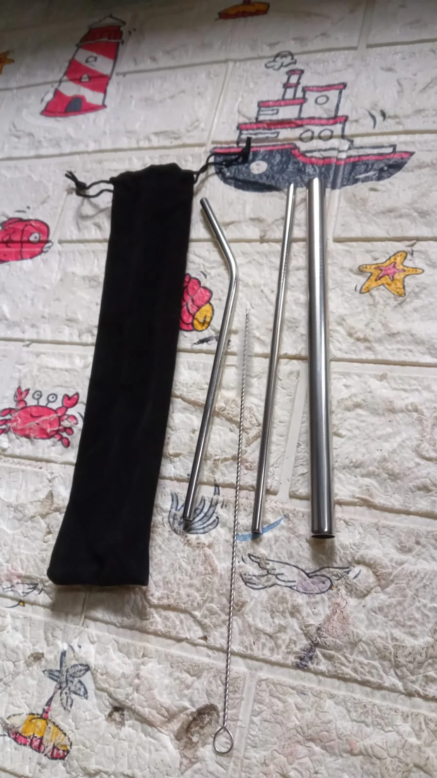 Stainless Steel Straws – Reusable Set with Travel Case | Happy Bathers - Image 7