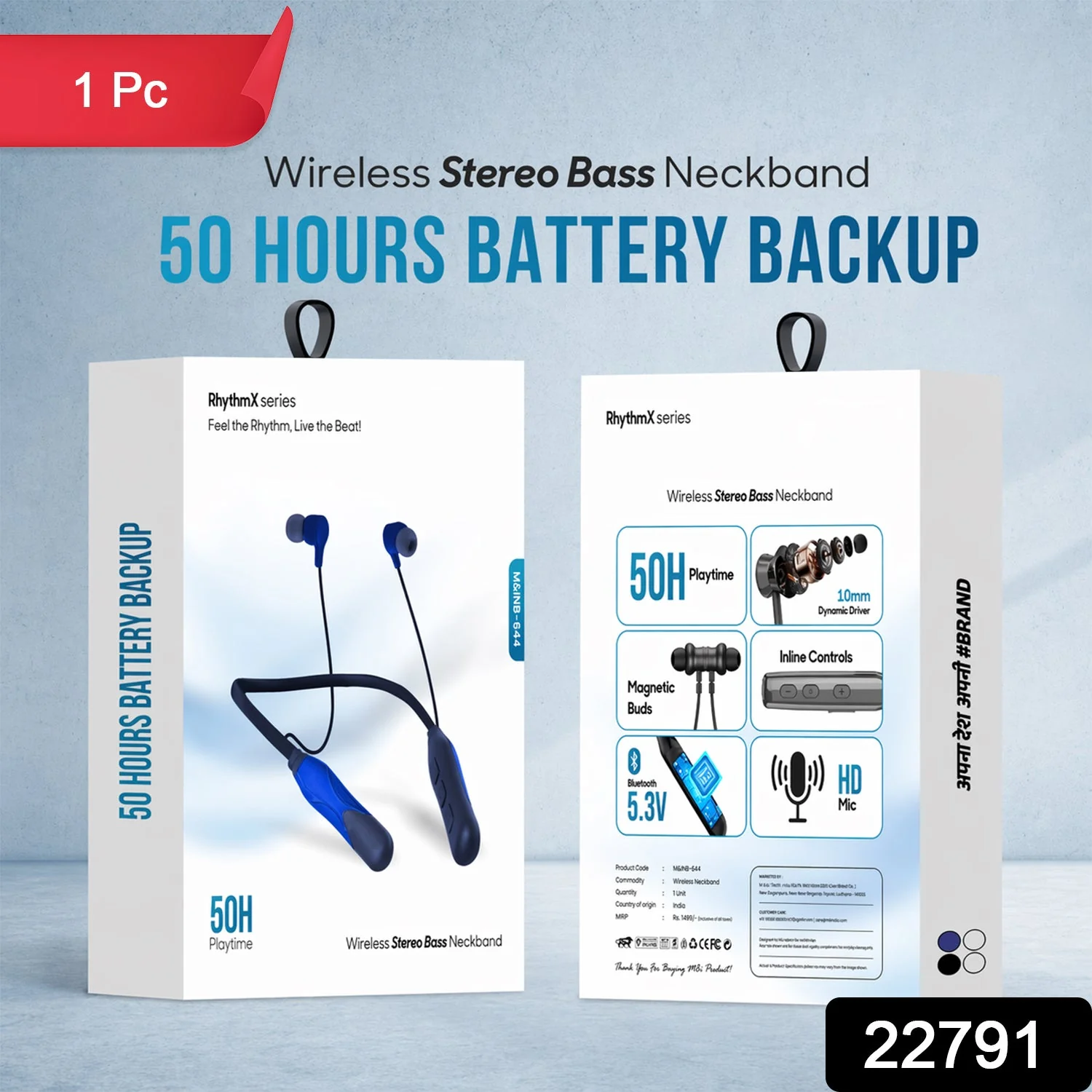Wireless Stereo Bass Neckband Earphones – Long Battery Life & Clear Sound - Image 2