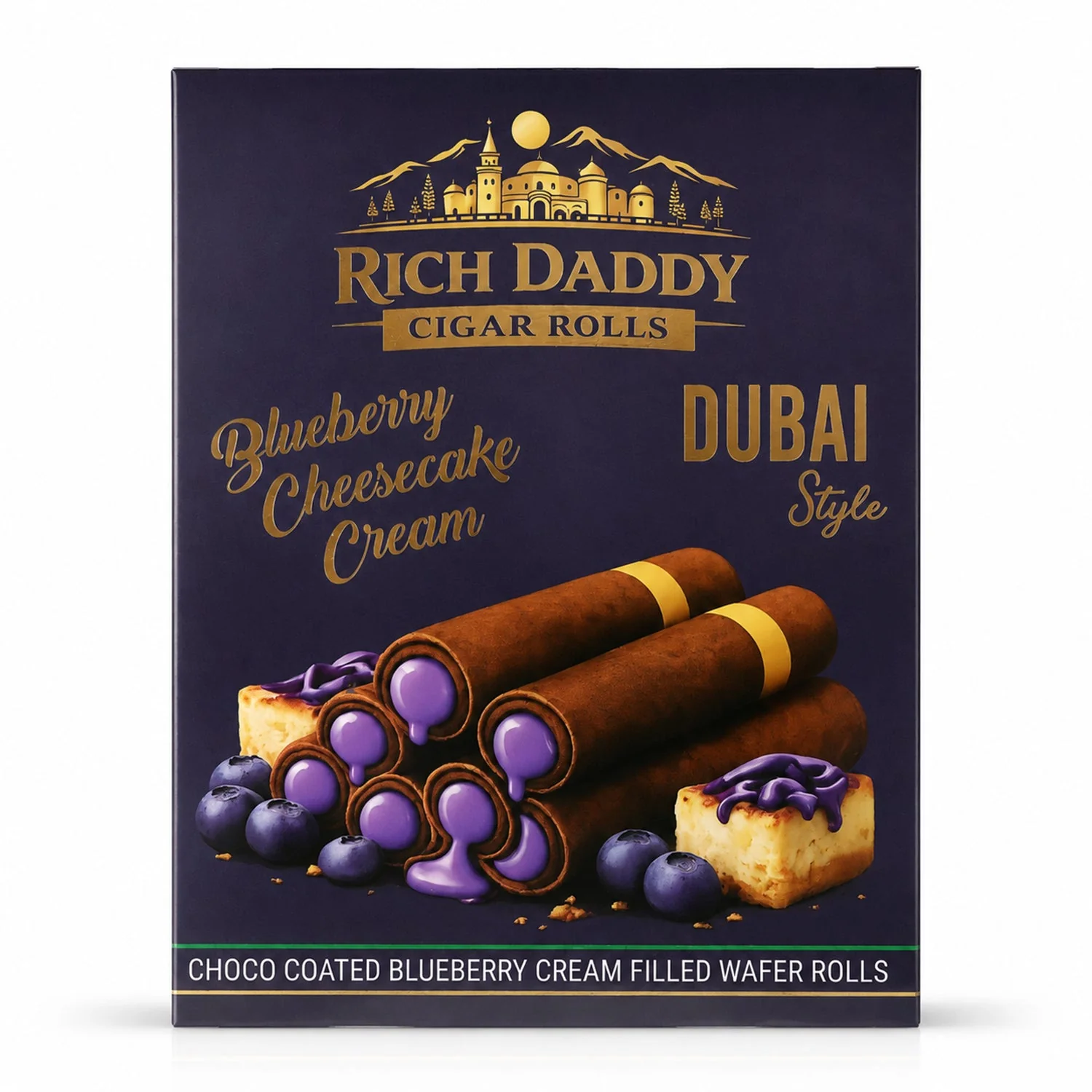 Rich Daddy Blueberry Cheesecake Cigar Rolls – Premium Dubai Style Gifting - Image 5