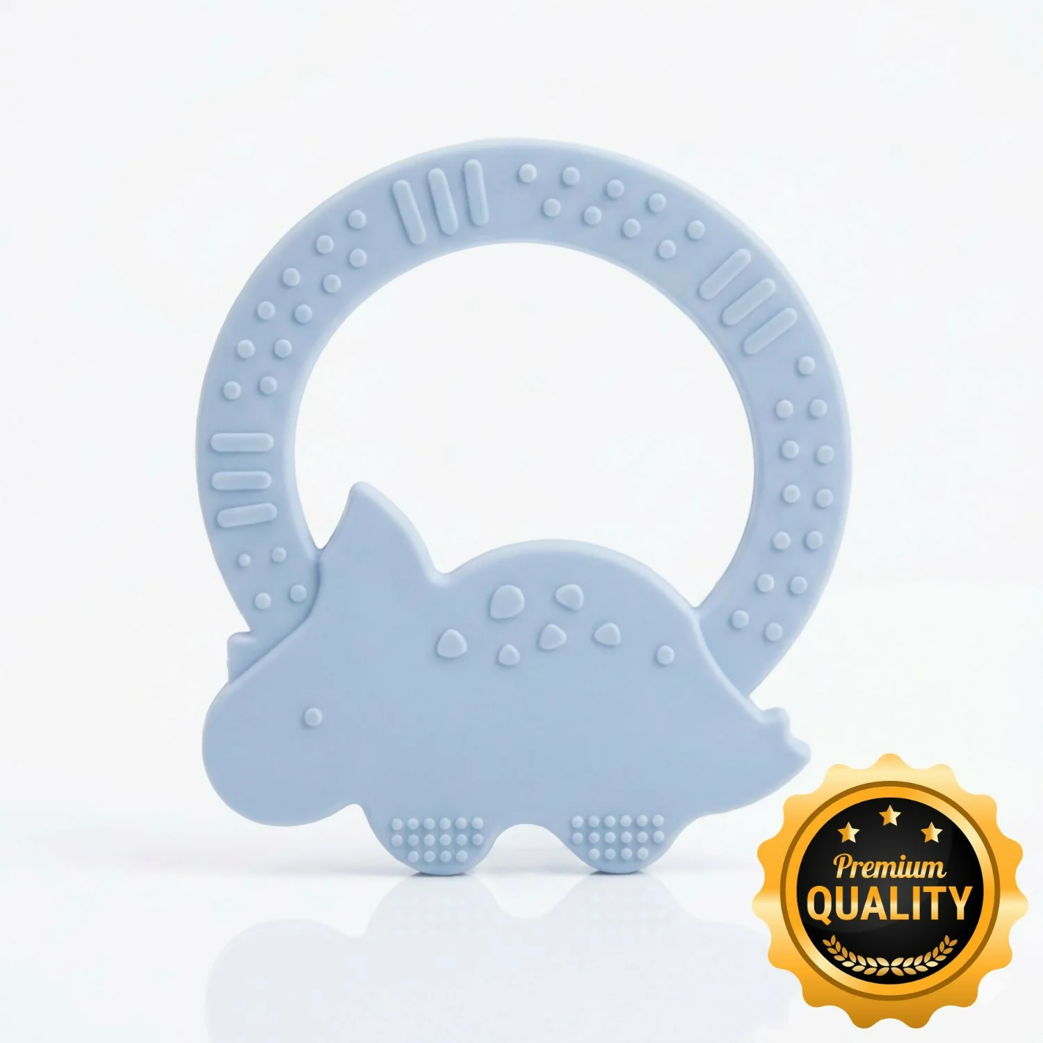 Rhino Shaped Baby Teether – Soothing Silicone Grip Toy - Image 2