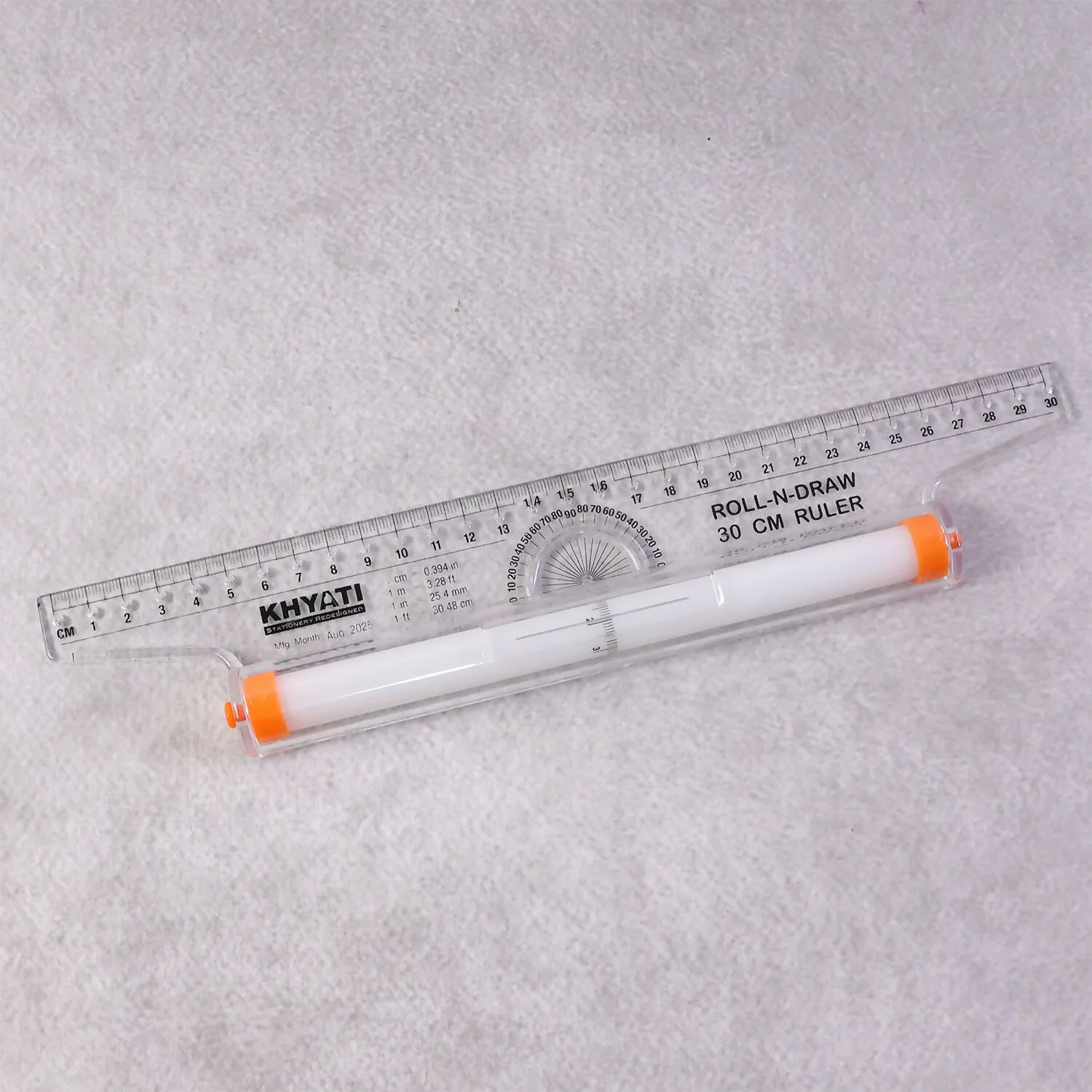 Precision Ruler 30cm – Smooth Drawing with Rolling Guide - Image 4