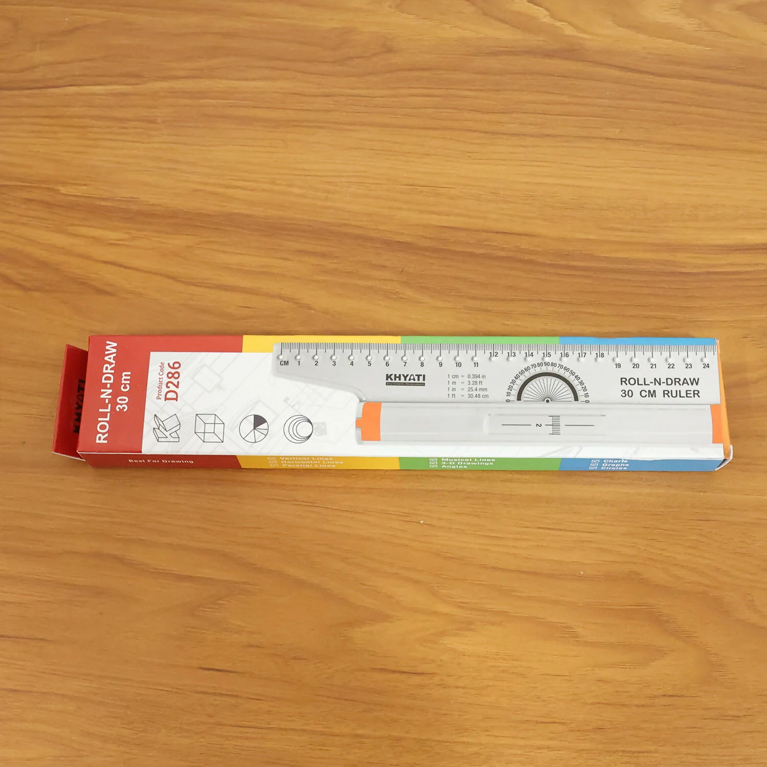 Precision Ruler 30cm – Smooth Drawing with Rolling Guide - Image 7