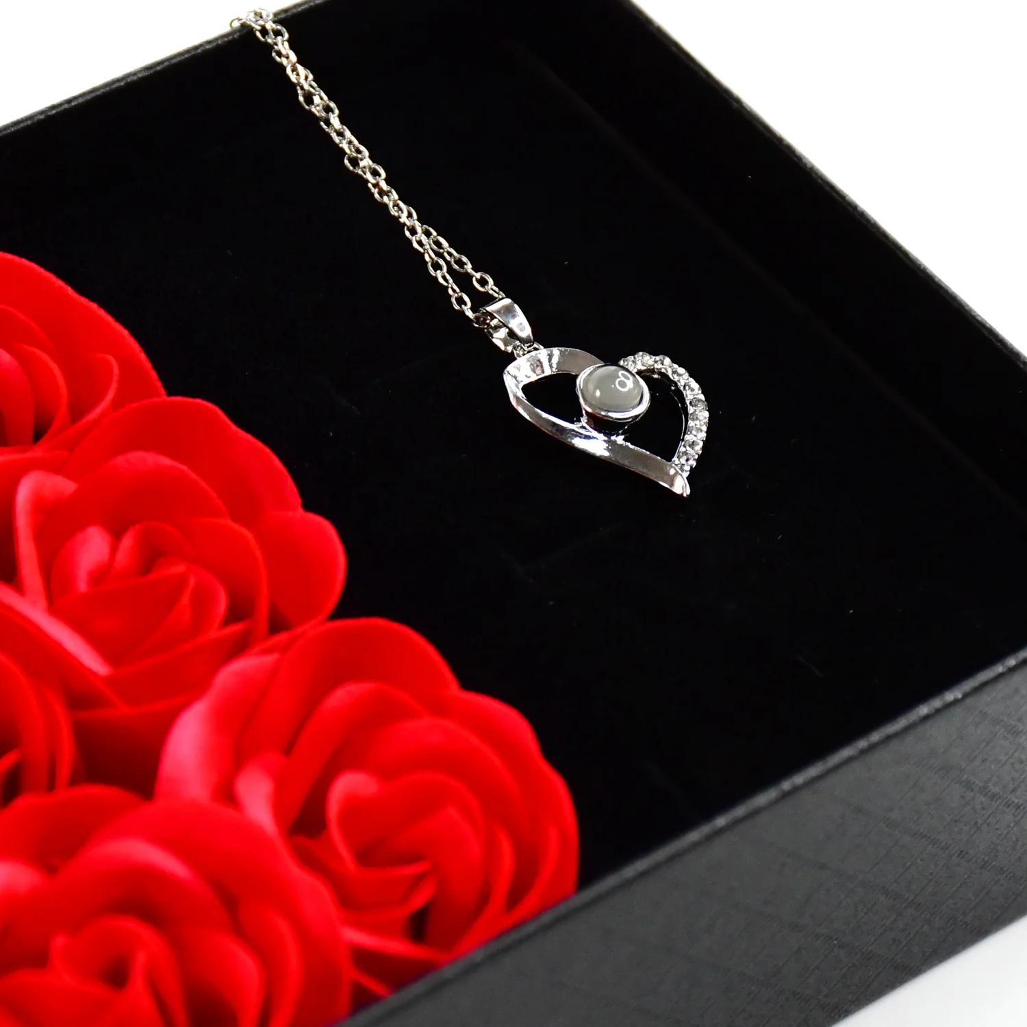 Eternal Rose Gift Box – Handmade with I Love You Necklace - Image 4